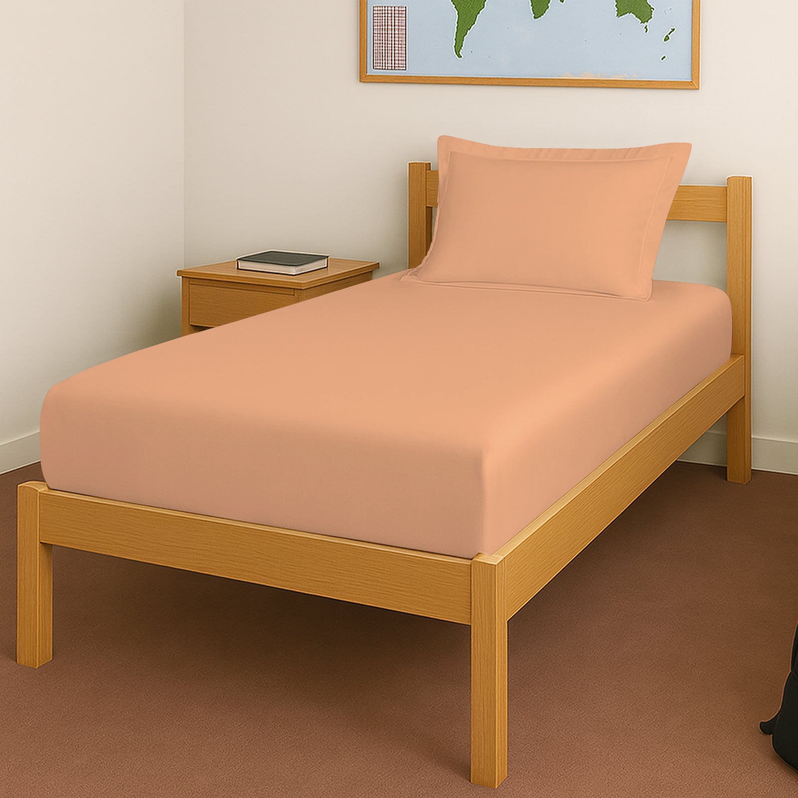 Pizuna 400 Thread count 100% Natural Cotton Fitted Sheet