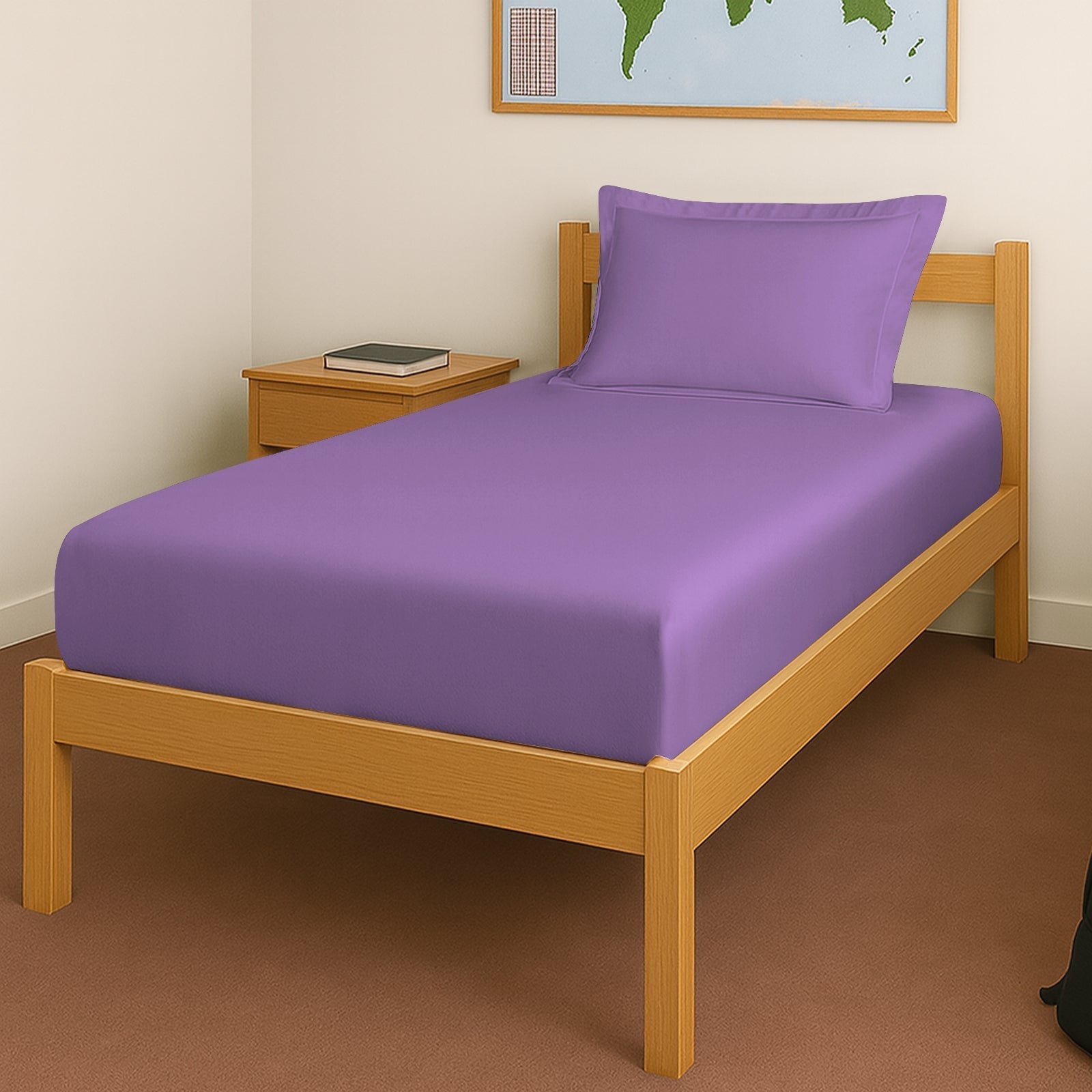 Pizuna 400 Thread count 100% Natural Cotton Fitted Sheet