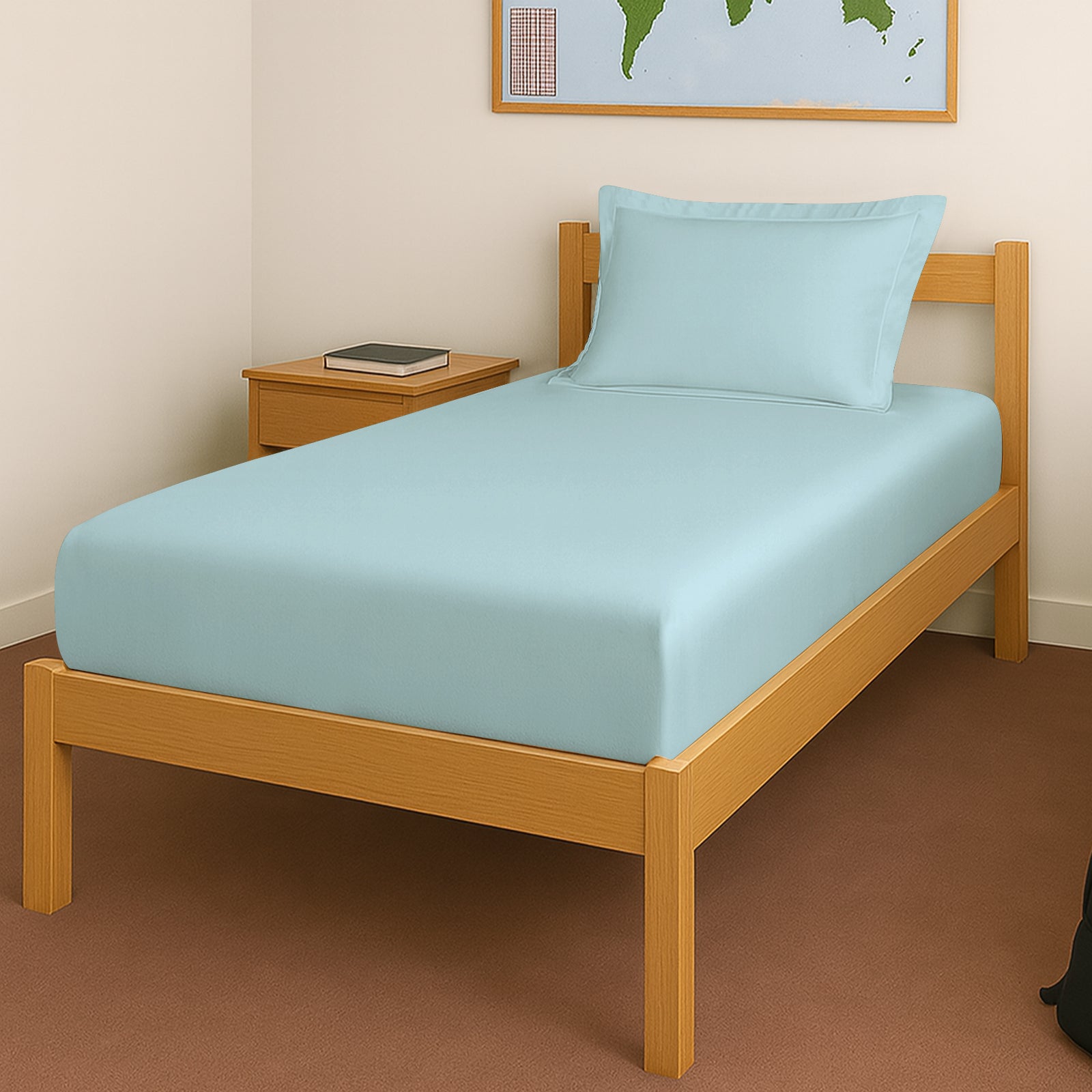 Pizuna 400 Thread count 100% Natural Cotton Fitted Sheet