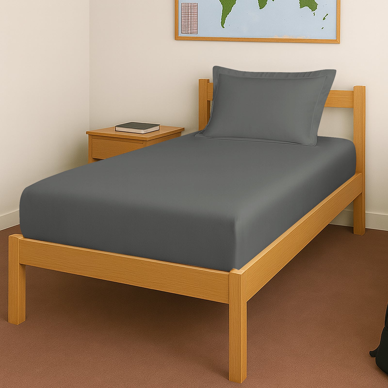 Pizuna 400 Thread count 100% Natural Cotton Fitted Sheet