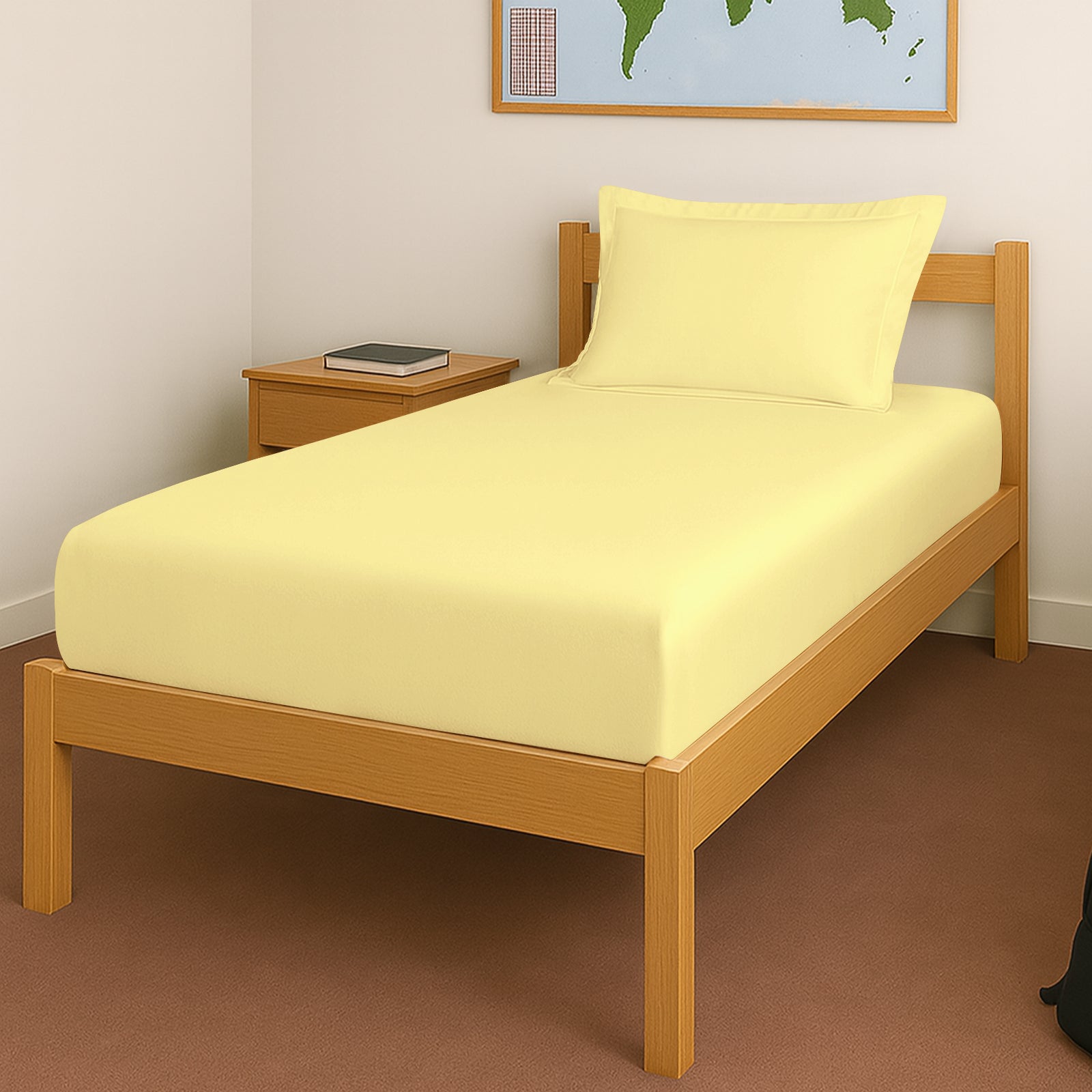 Pizuna 400 Thread count 100% Natural Cotton Fitted Sheet