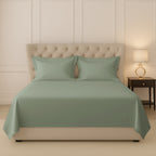 Seafoam 400 Thread Count Cotton Flat Sheet – Soft, Breathable Bedding by Pizuna India