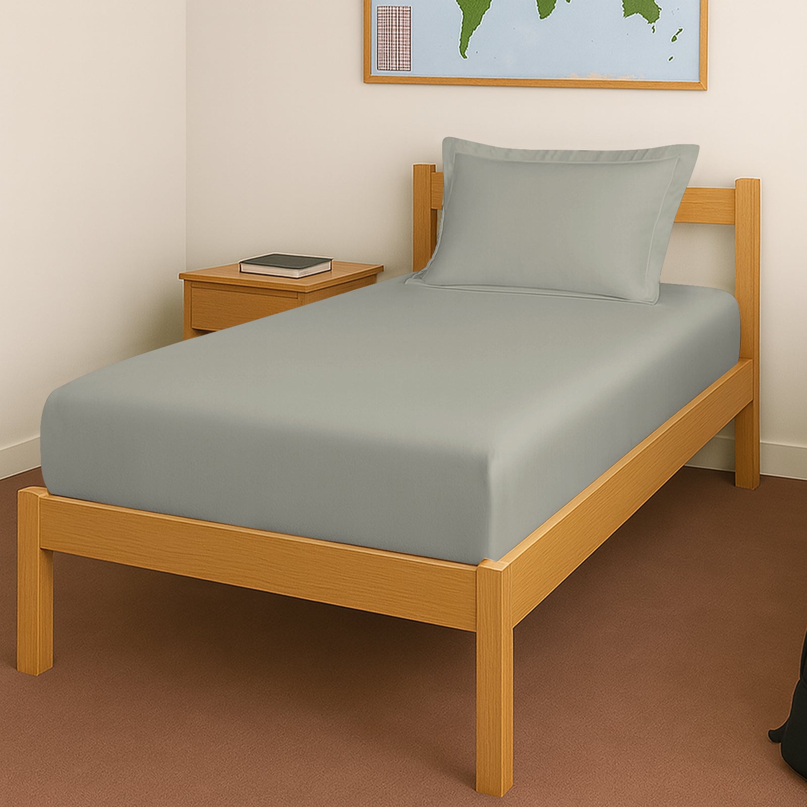 Pizuna 400 Thread count 100% Natural Cotton Fitted Sheet