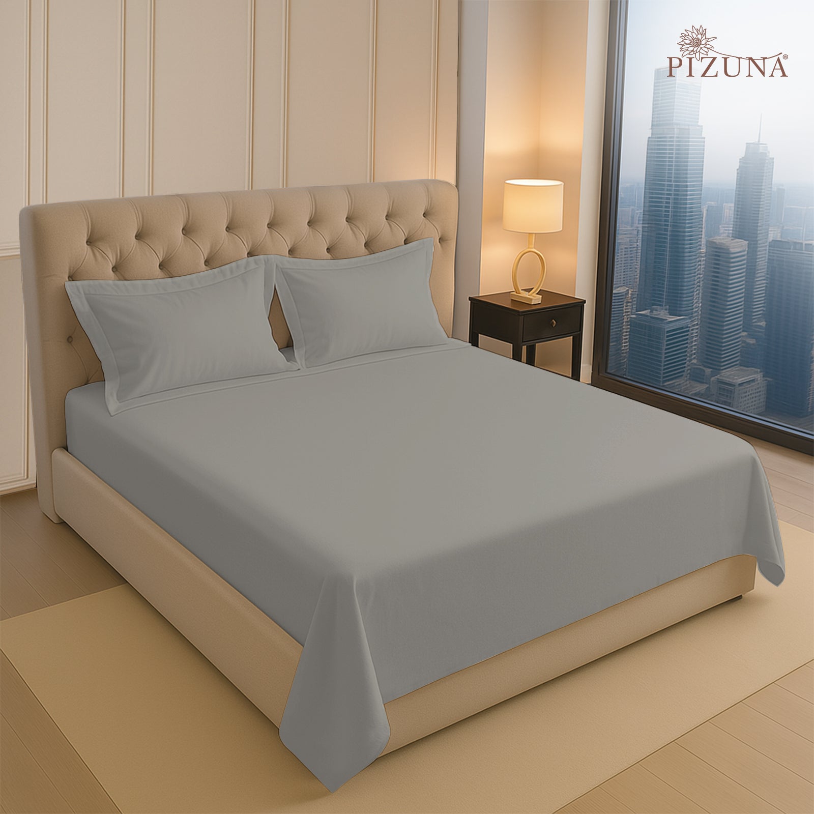 Pizuna 400 Thread count 100% Natural Cotton Bed Sheet