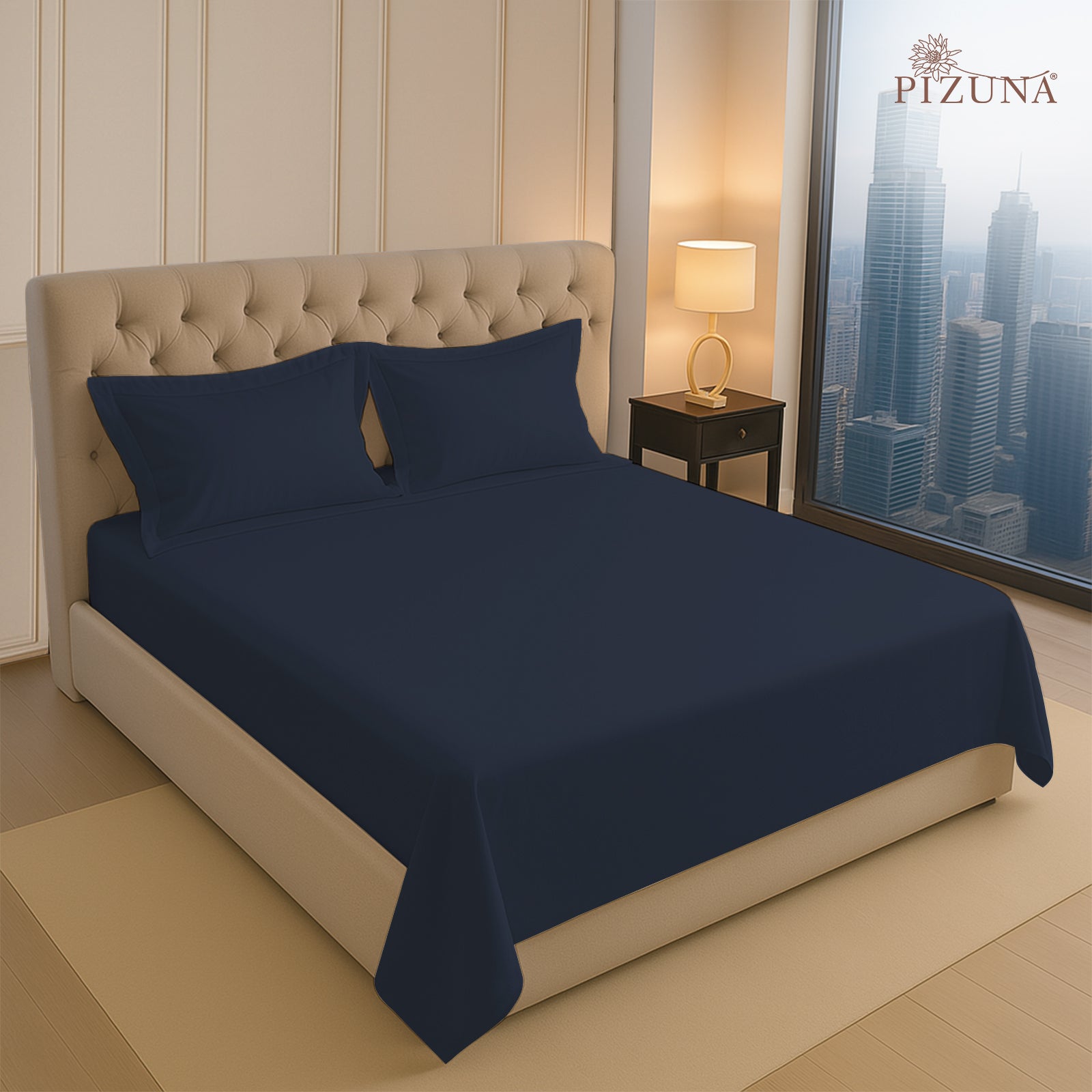 Pizuna 400 Thread count 100% Natural Cotton Bed Sheet