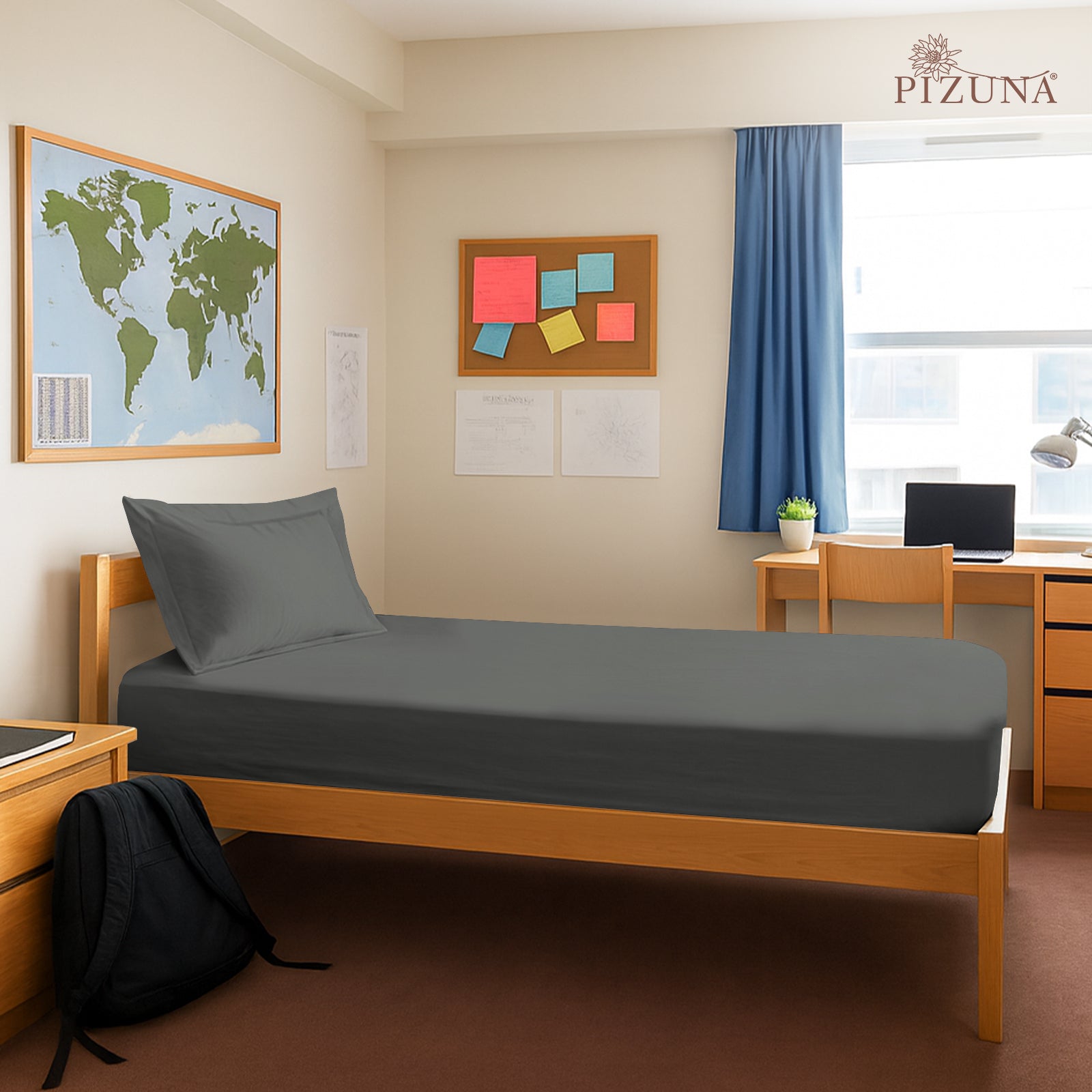 Pizuna 400 Thread count 100% Natural Cotton Fitted Sheet