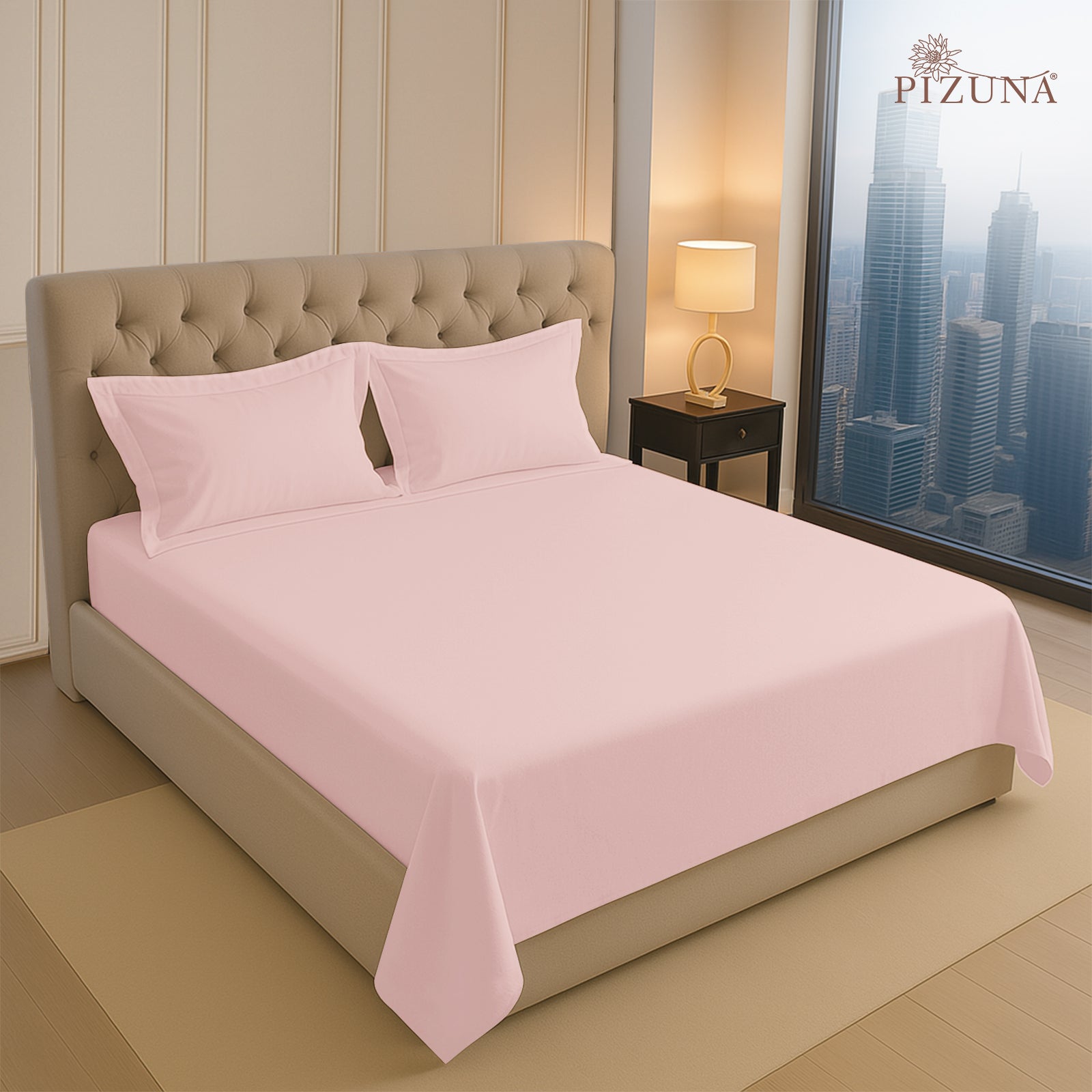 Pizuna 400 Thread count 100% Natural Cotton Bed Sheet