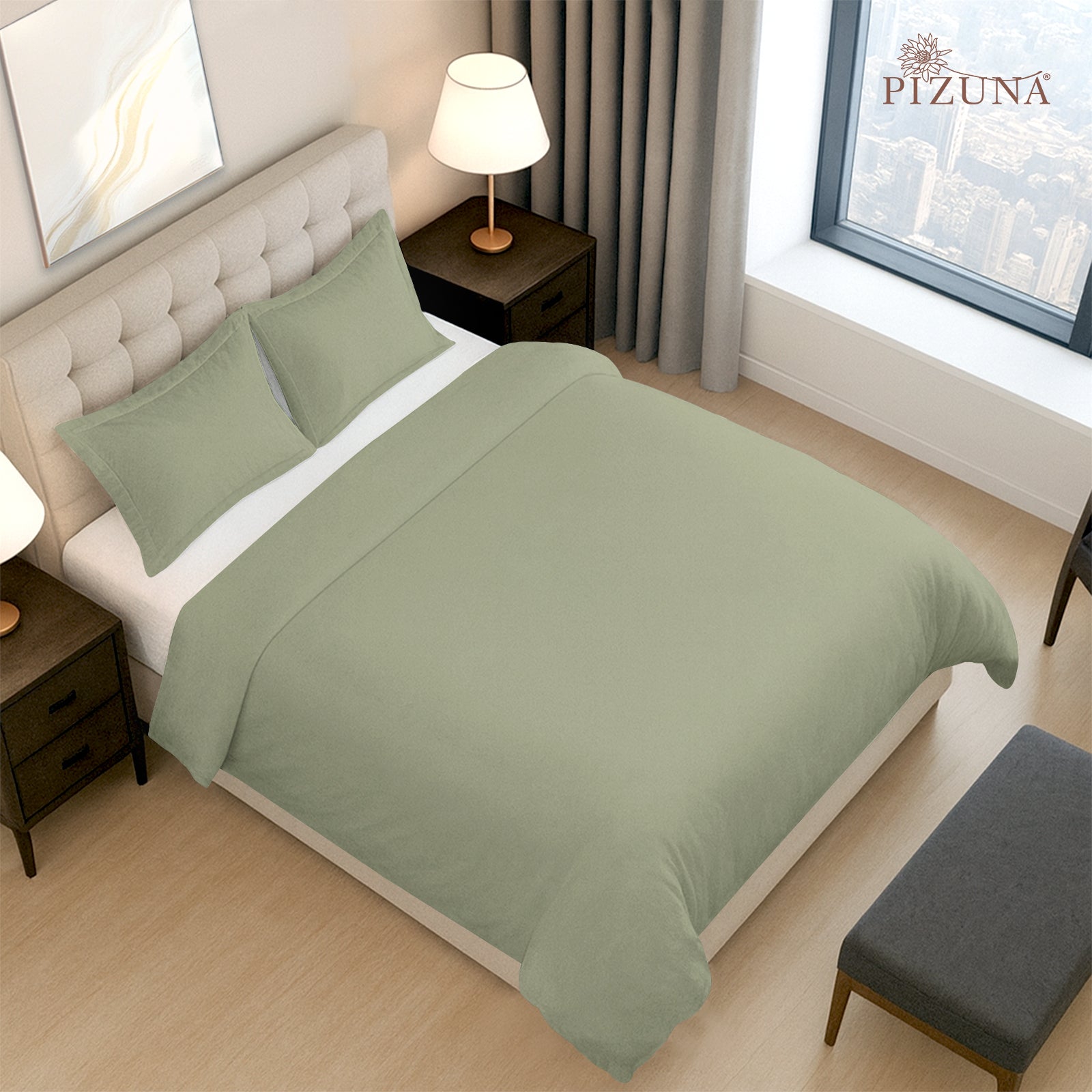 Pizuna 400 Thread count 100% Natural Cotton Duvet Cover