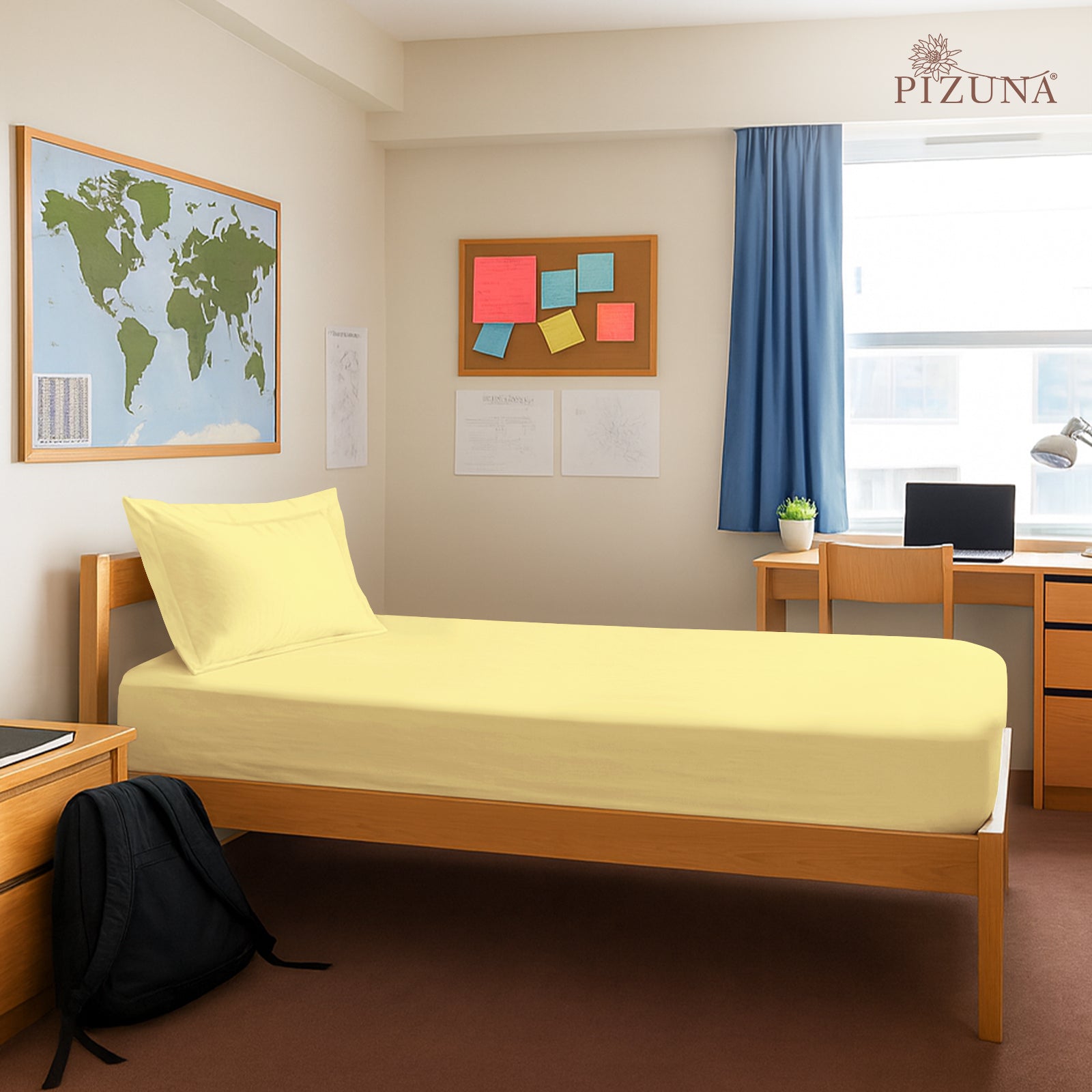 Pizuna 400 Thread count 100% Natural Cotton Fitted Sheet