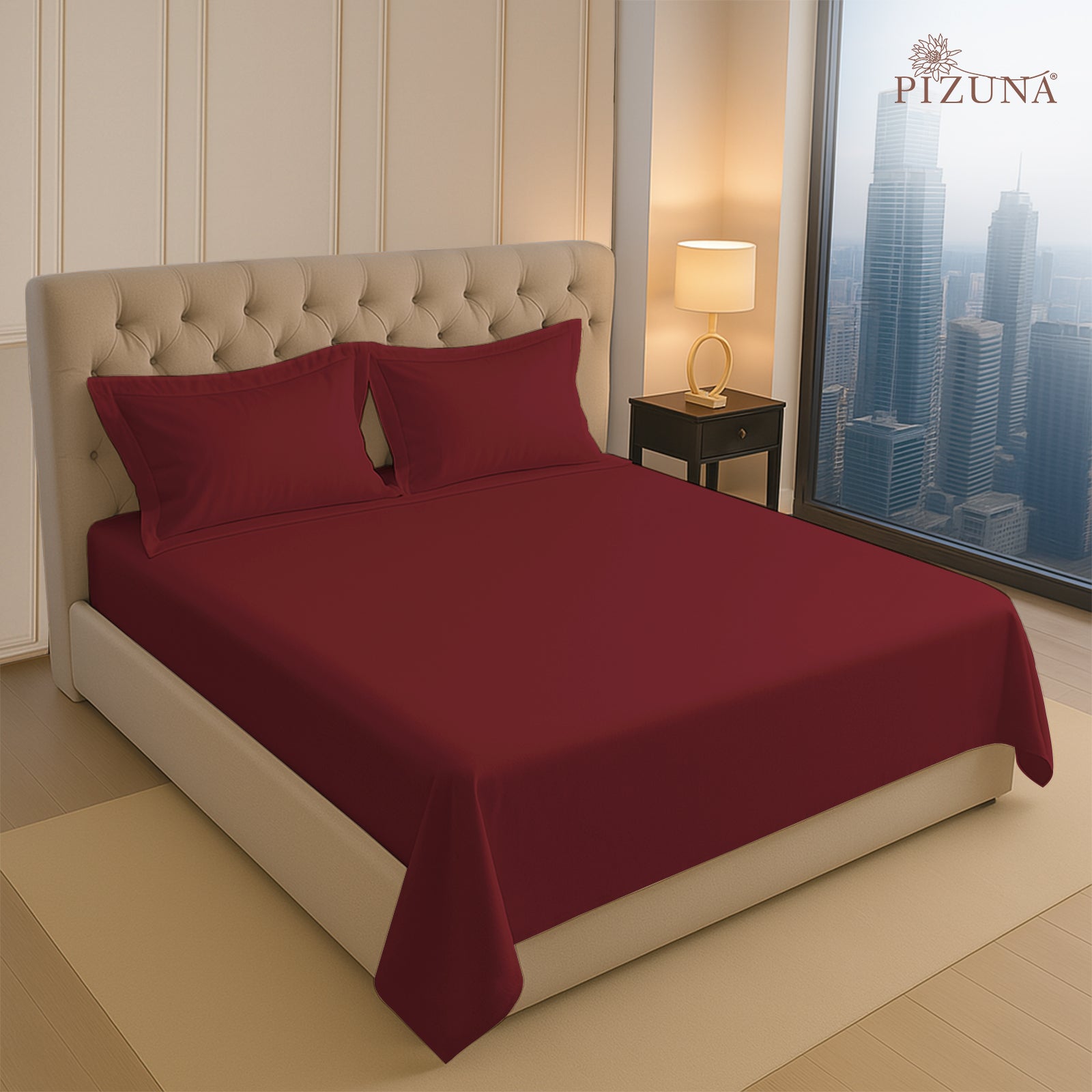 Pizuna 400 Thread count 100% Natural Cotton Bed Sheet