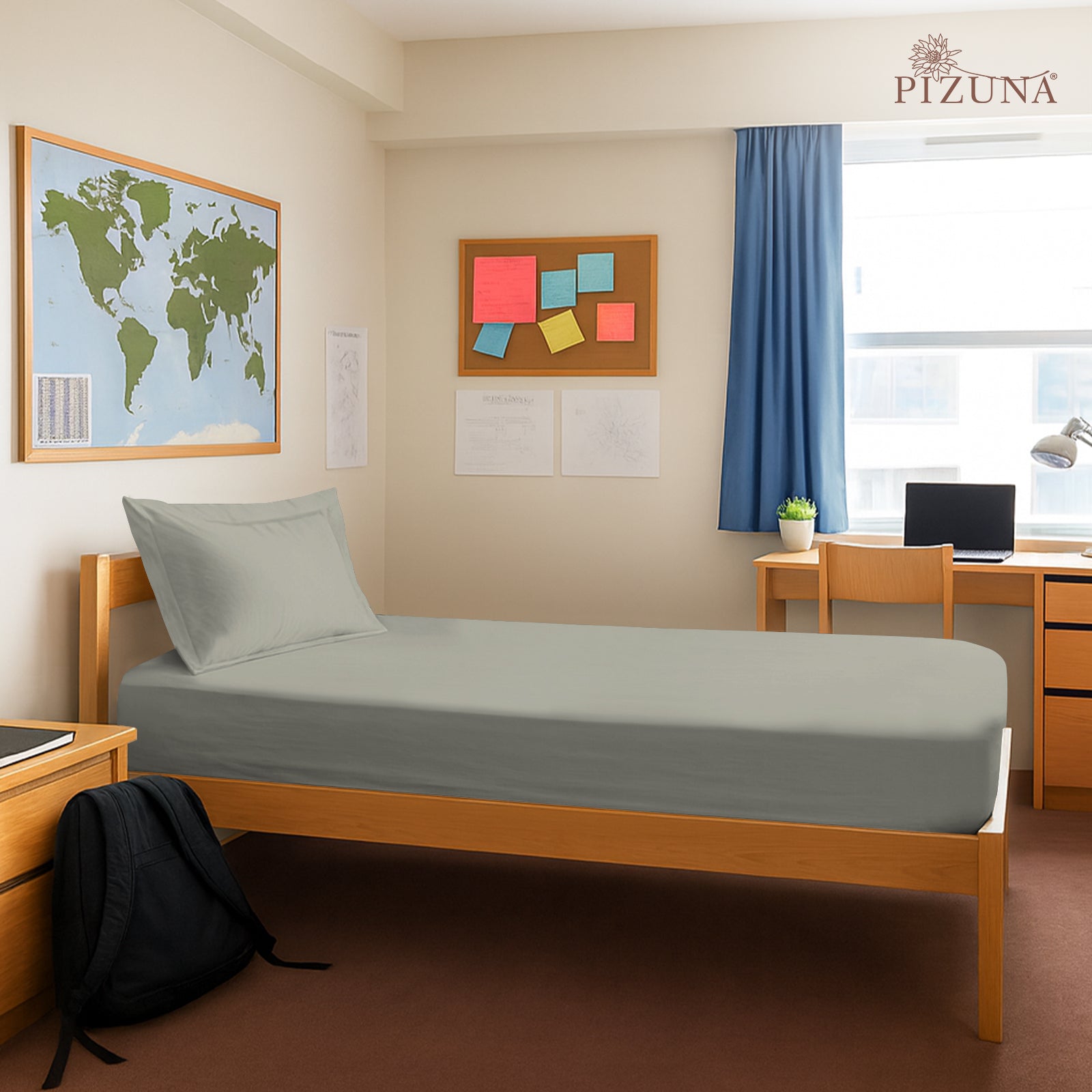 Pizuna 400 Thread count 100% Natural Cotton Fitted Sheet