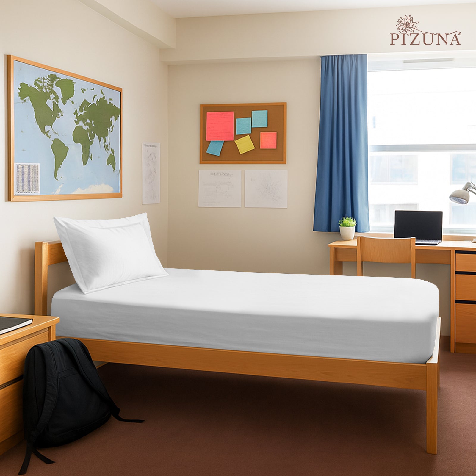 Pizuna 400 Thread count 100% Natural Cotton Fitted Sheet