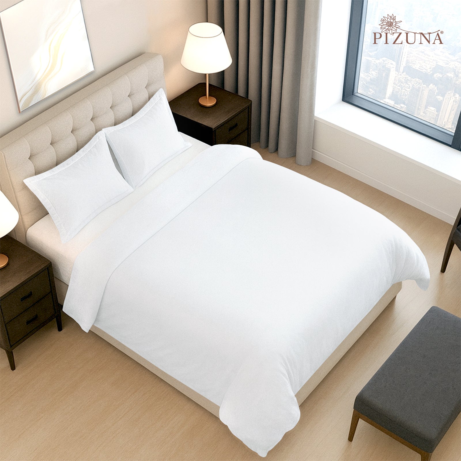 Pizuna 400 Thread count 100% Natural Cotton Duvet Cover