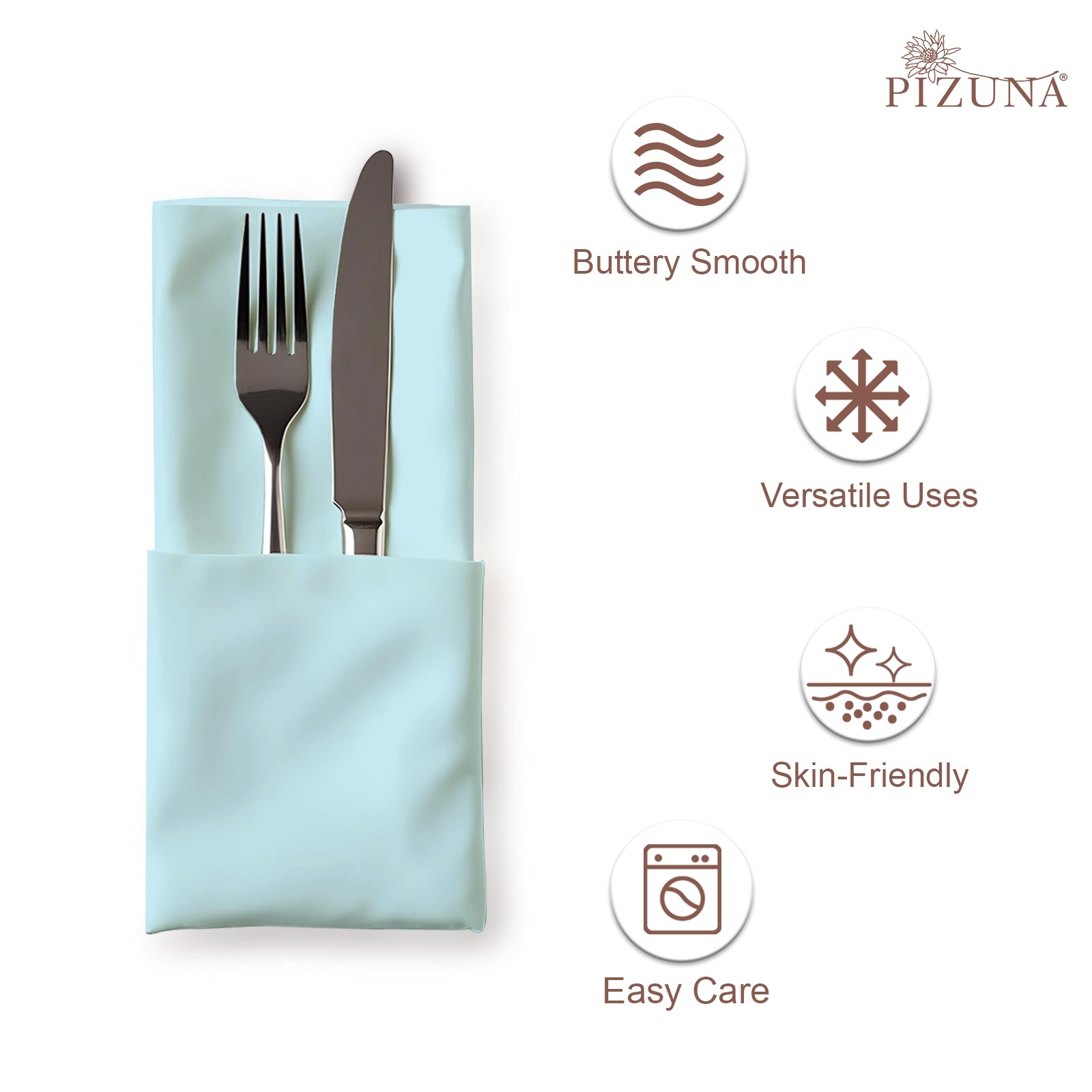 Pizuna 400 Thread Count 100% Natural Cotton Napkin