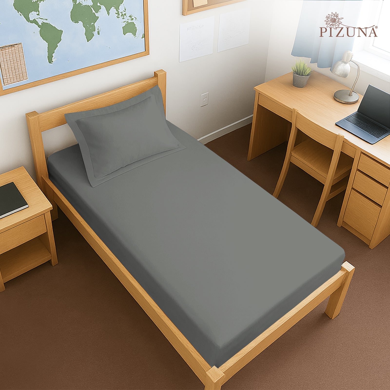 Pizuna 400 Thread count 100% Natural Cotton Fitted Sheet