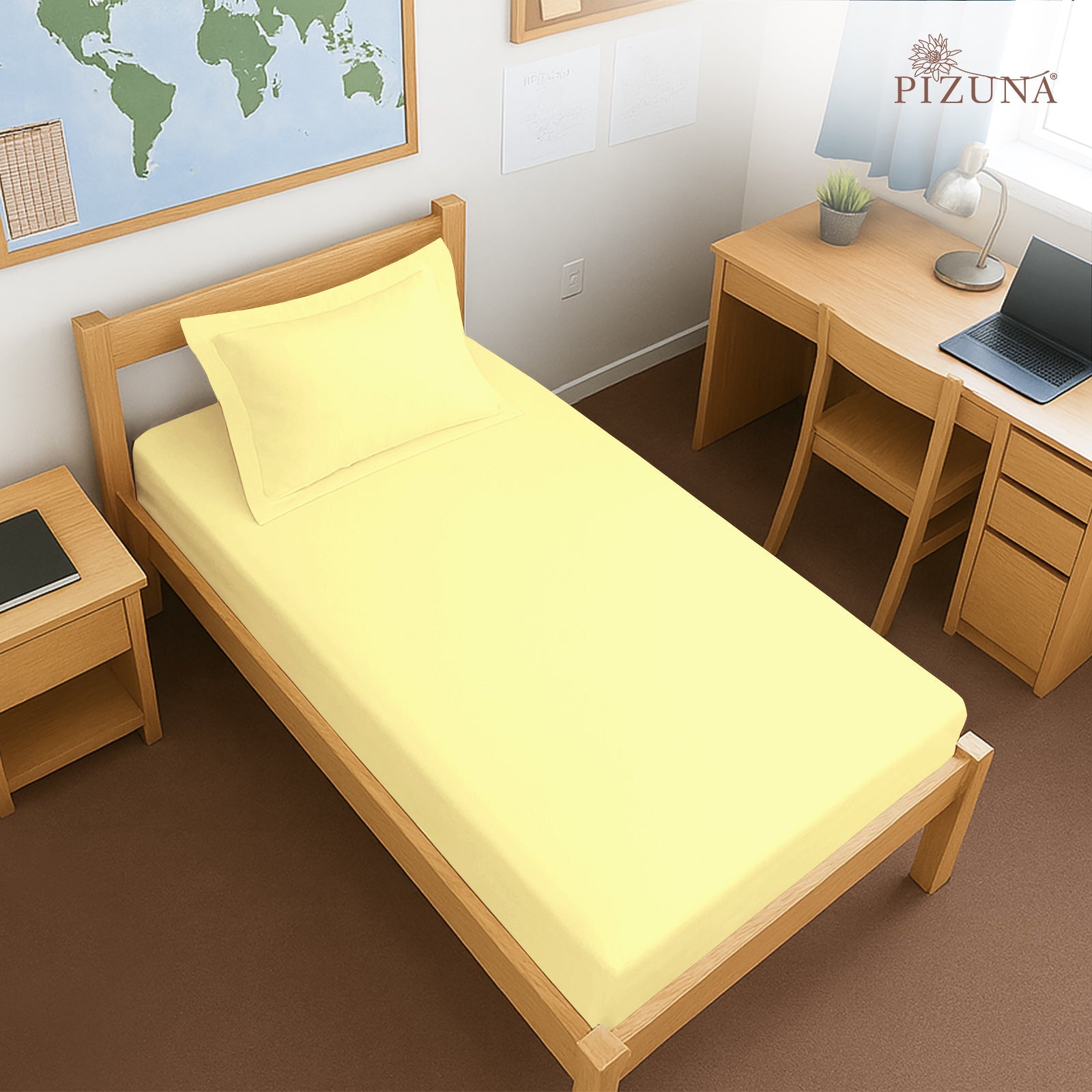 Pizuna 400 Thread count 100% Natural Cotton Fitted Sheet