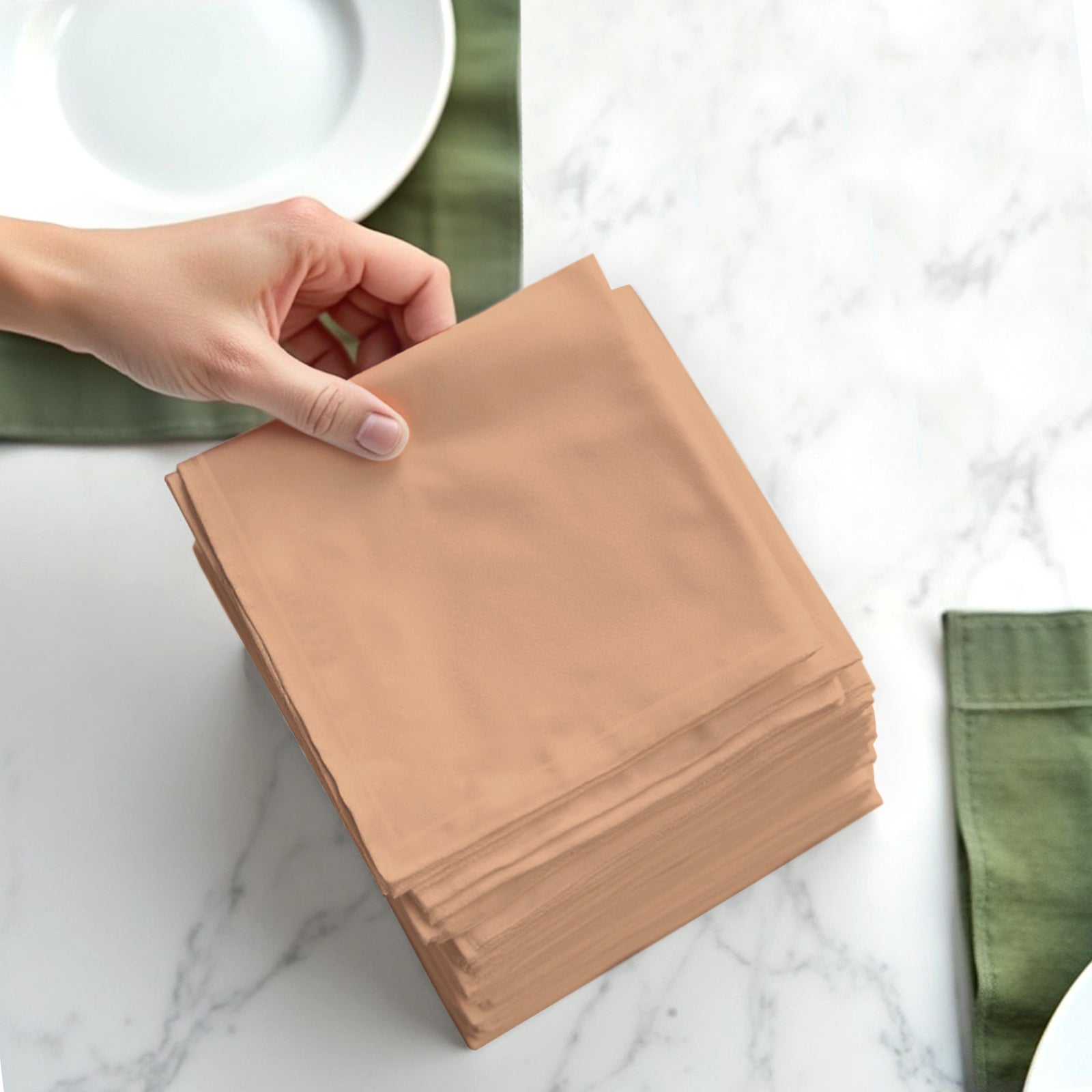 Pizuna 400 Thread Count 100% Natural Cotton Napkin