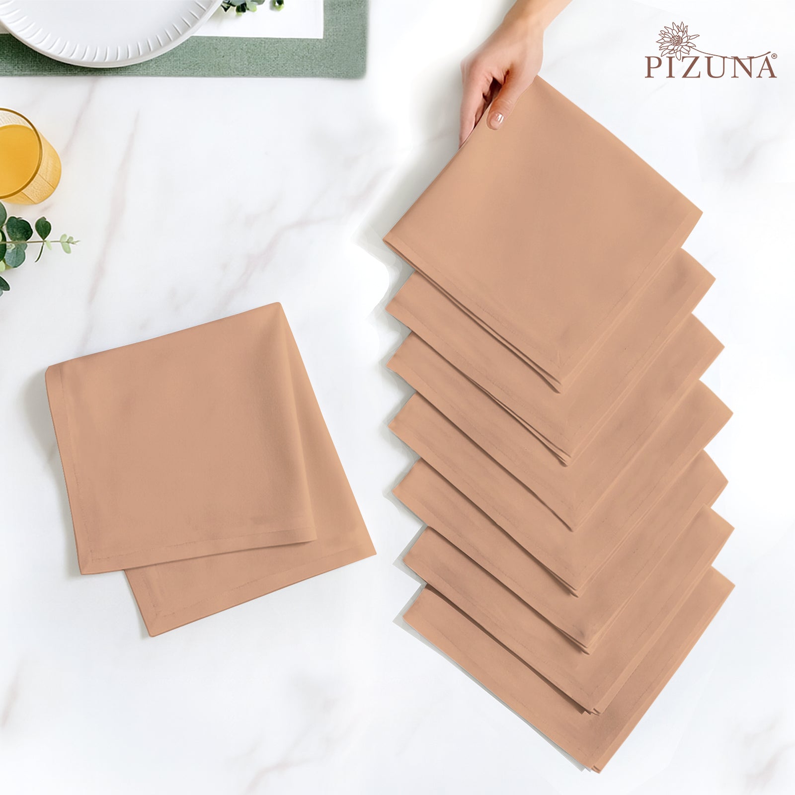 Pizuna 400 Thread Count 100% Natural Cotton Napkin