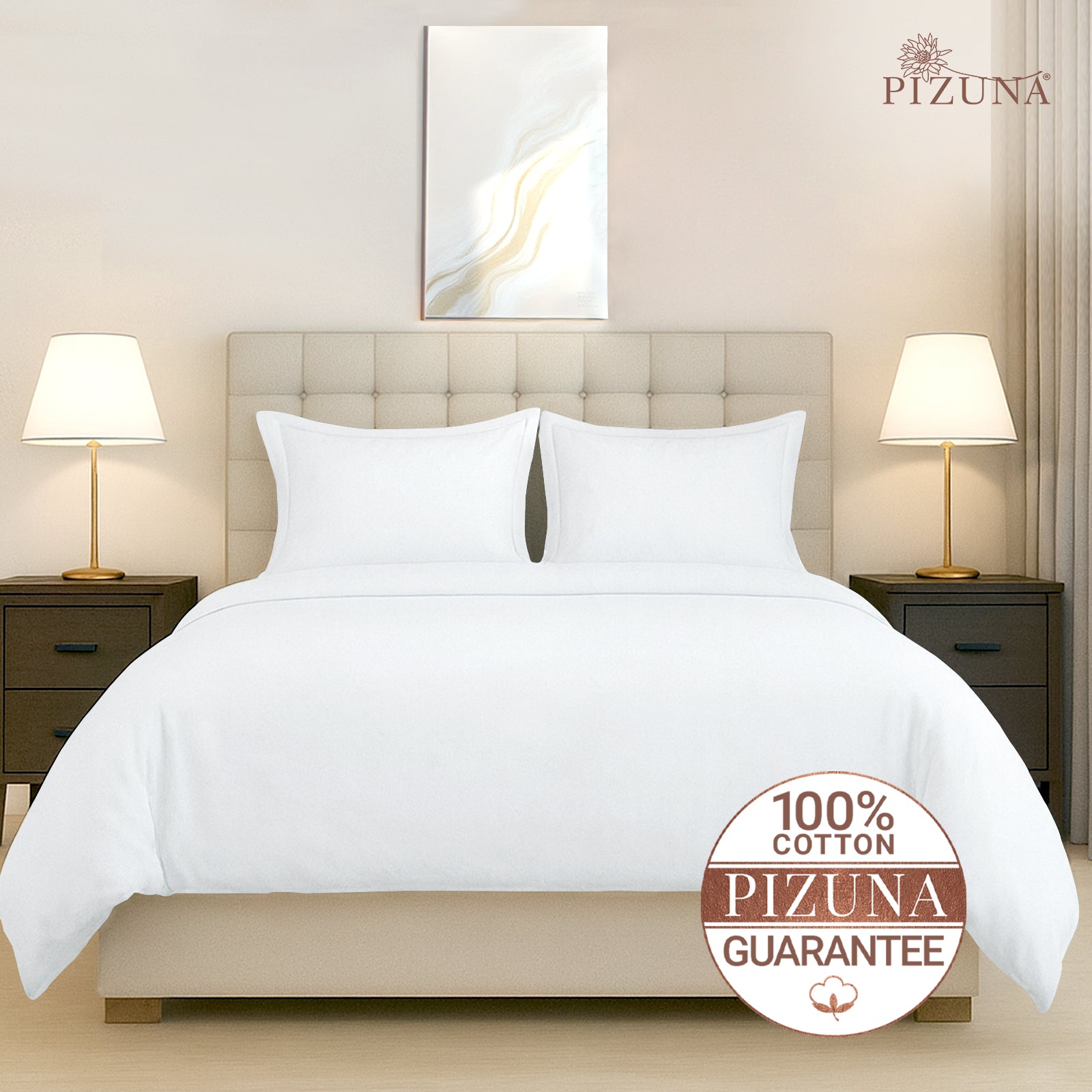 Pizuna 400 Thread count 100% Natural Cotton Duvet Cover