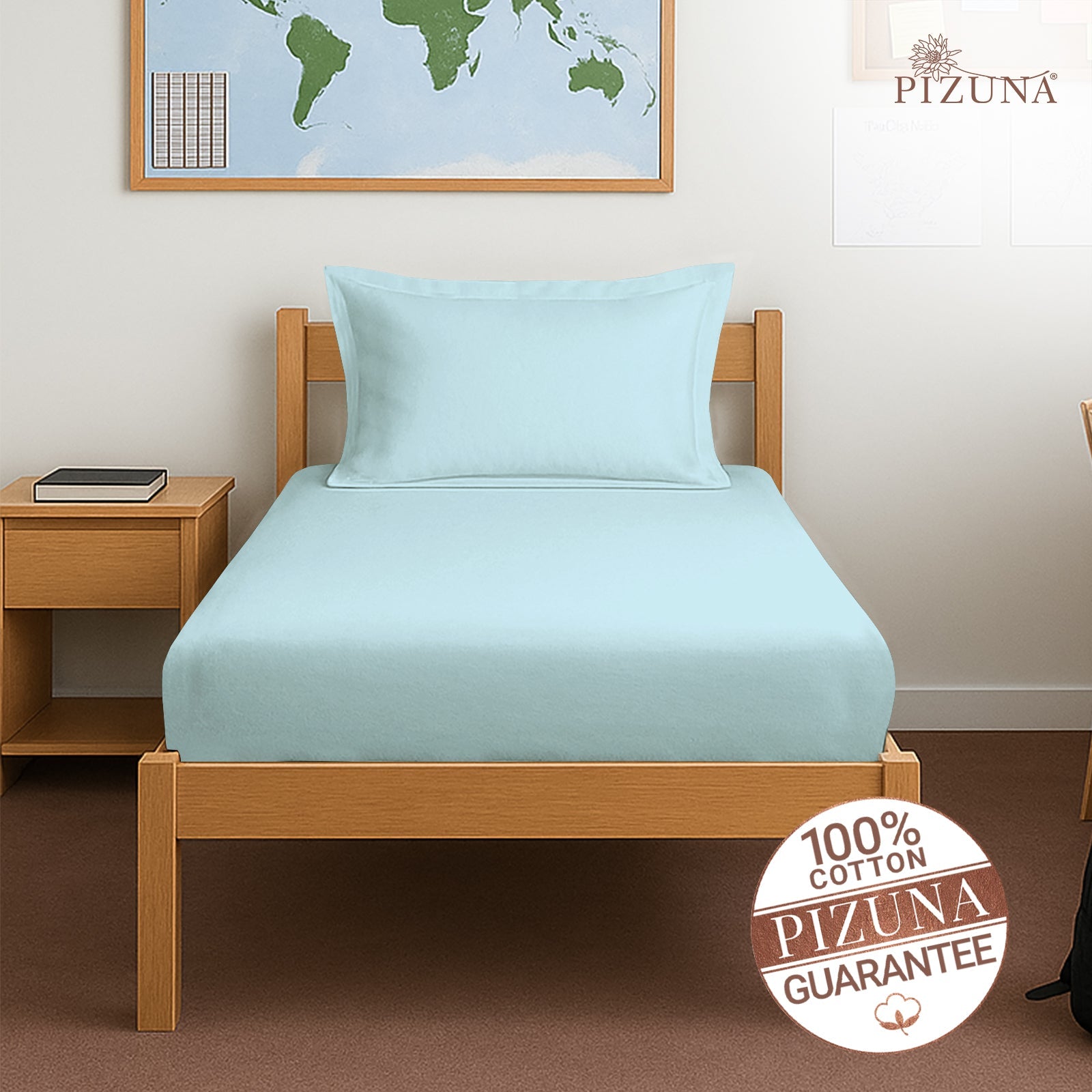 Pizuna 400 Thread count 100% Natural Cotton Fitted Sheet