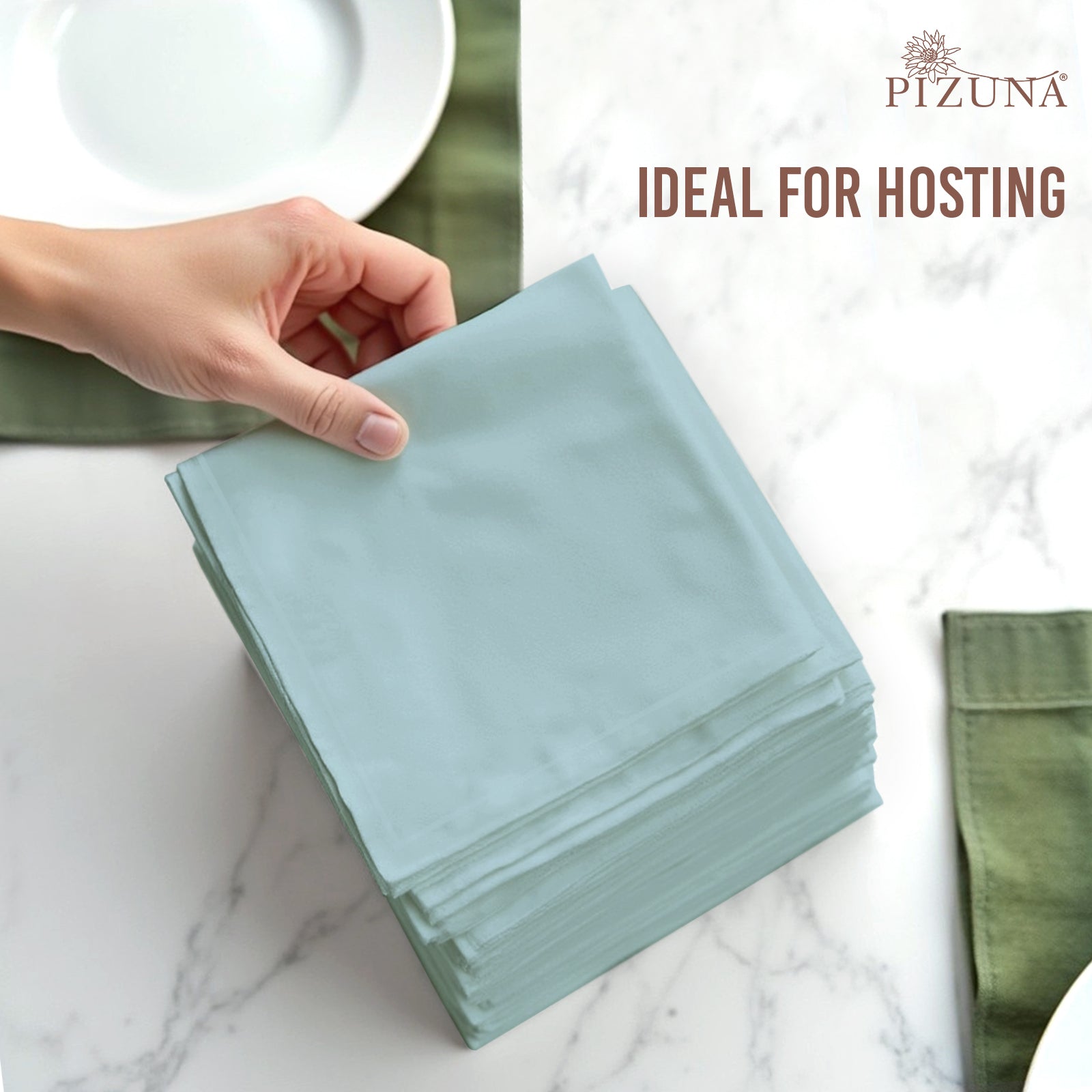 Pizuna 400 Thread Count 100% Natural Cotton Napkin