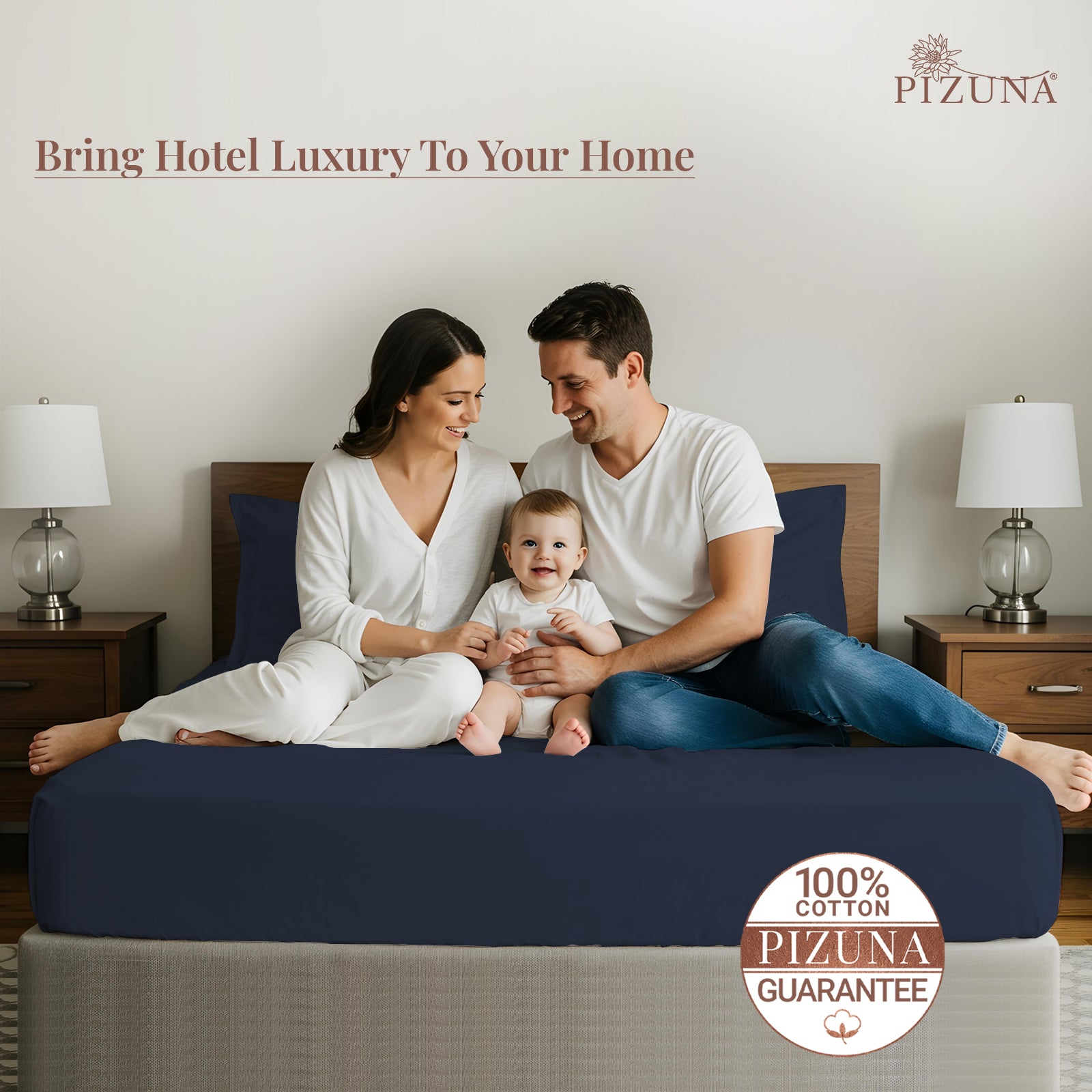 Pizuna 400 Thread count 100% Natural Cotton Bed Sheet