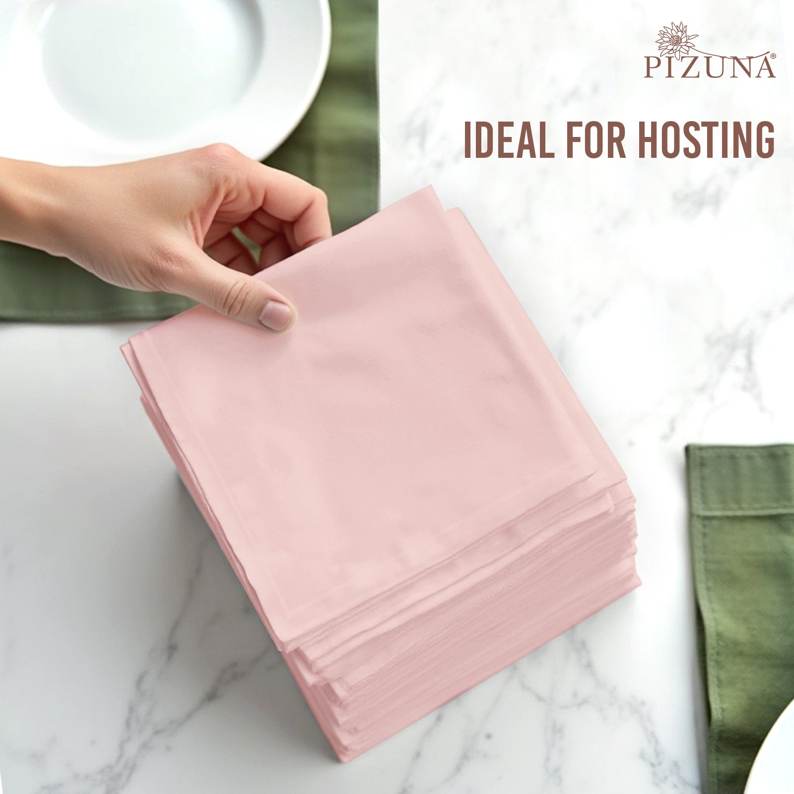 Pizuna 400 Thread Count 100% Natural Cotton Napkin