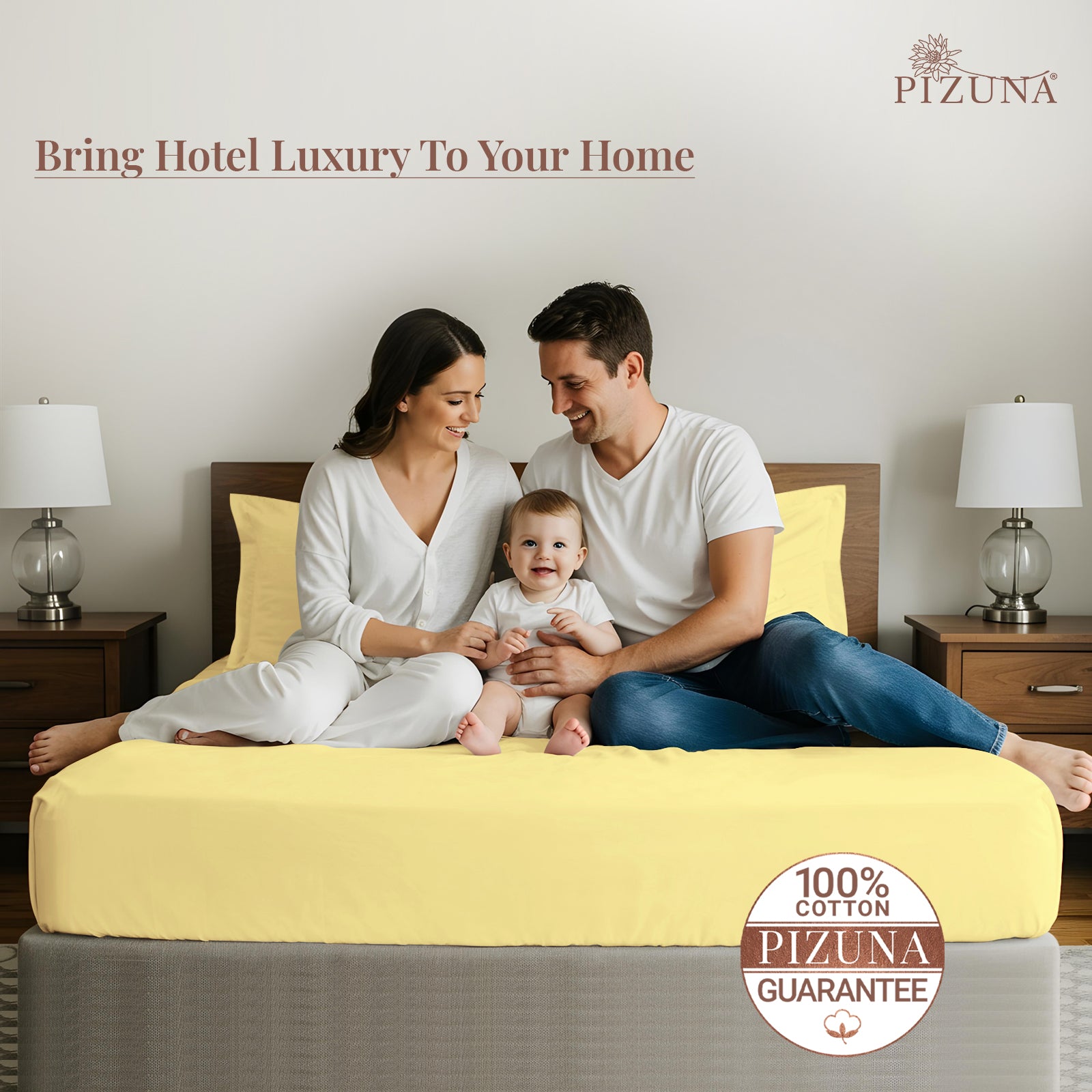 Pizuna 400 Thread count 100% Natural Cotton Bed Sheet
