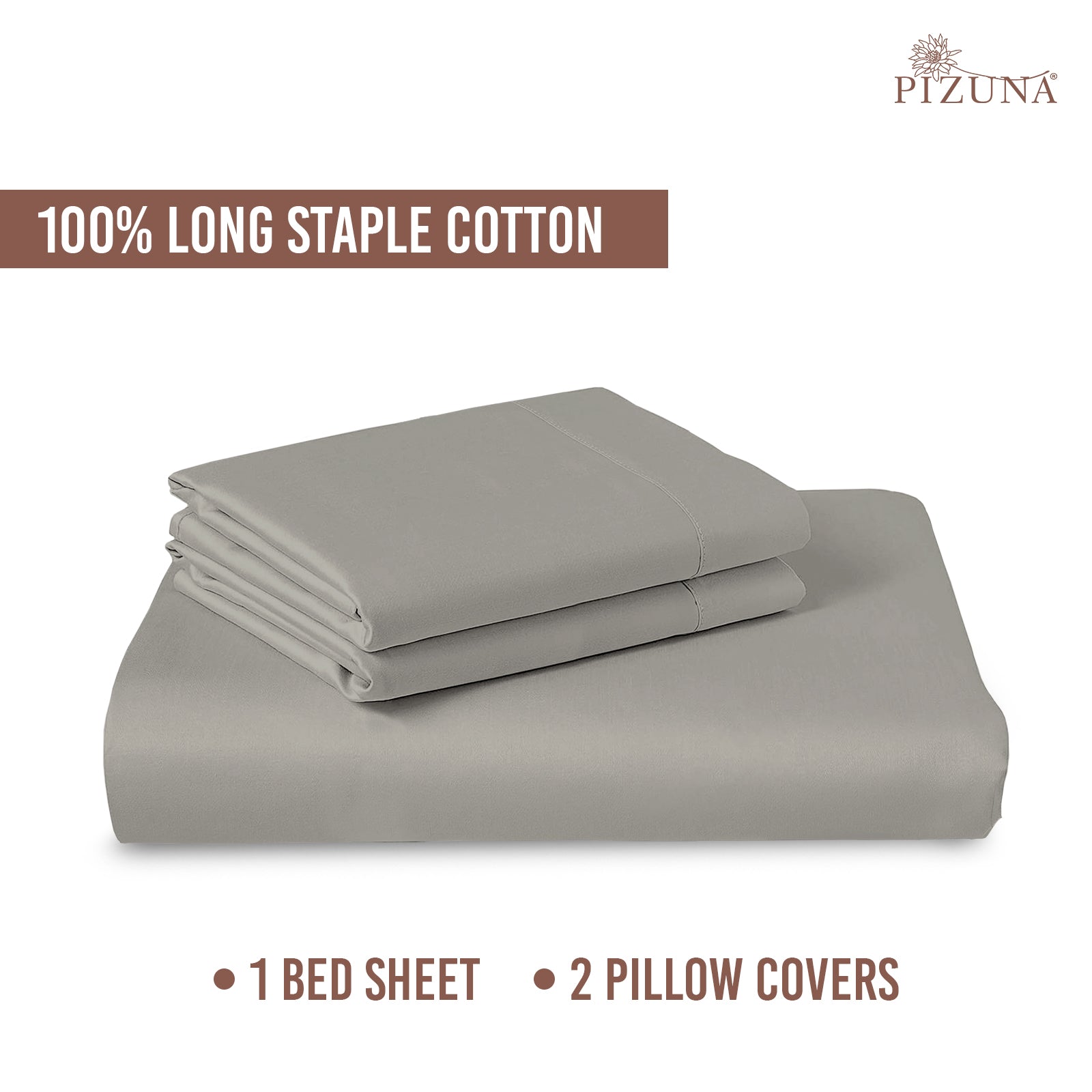Pizuna 400 Thread count 100% Natural Cotton Bed Sheet