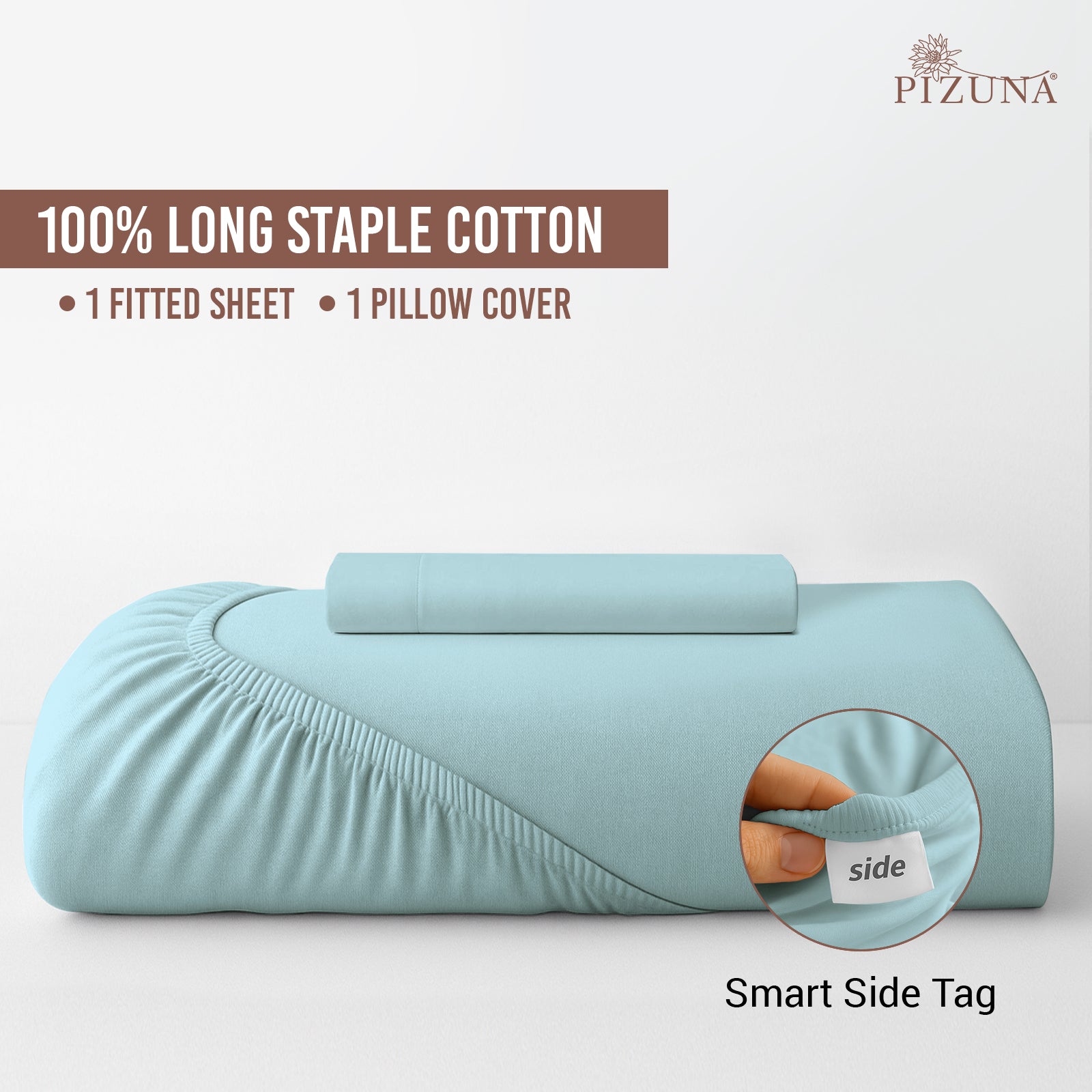 Pizuna 400 Thread count 100% Natural Cotton Fitted Sheet