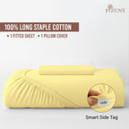 Pizuna 400 Thread count 100% Natural Cotton Fitted Sheet