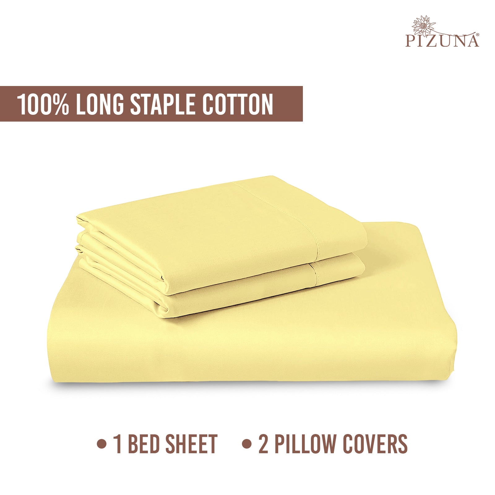 Pizuna 400 Thread count 100% Natural Cotton Bed Sheet