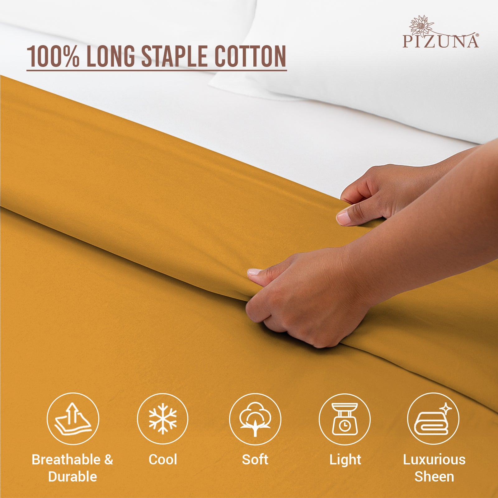 Pizuna 400 Thread count 100% Natural Cotton Duvet Cover