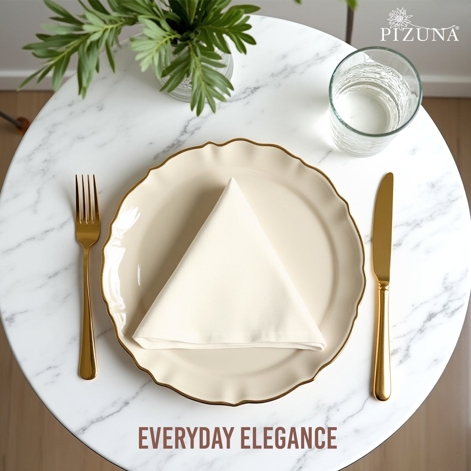 Pizuna 400 Thread Count 100% Natural Cotton Napkin