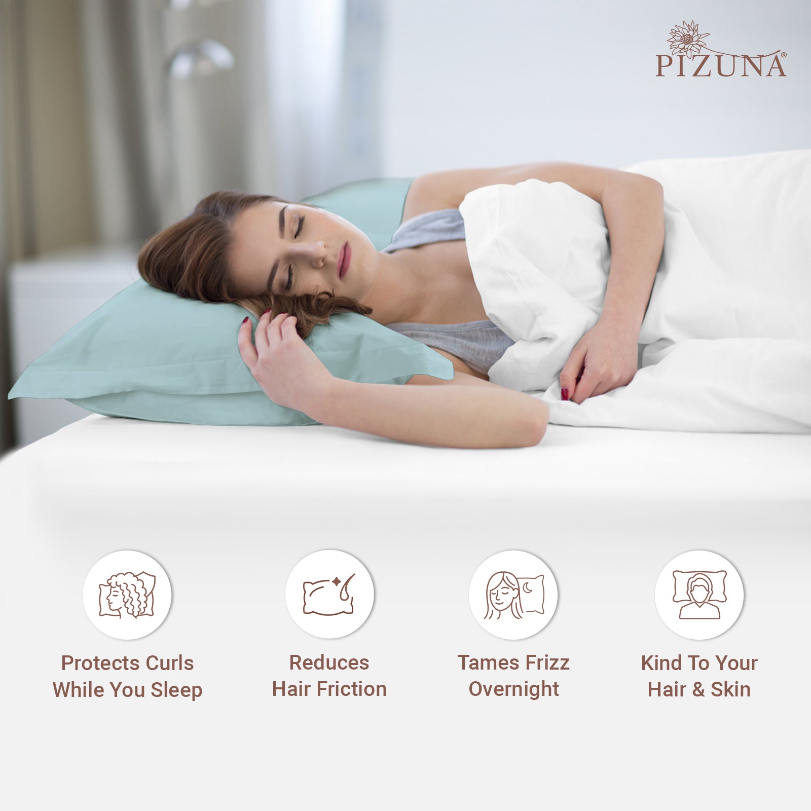 Pizuna 400 Thread Count 100% Natural Cotton Pillow Covers