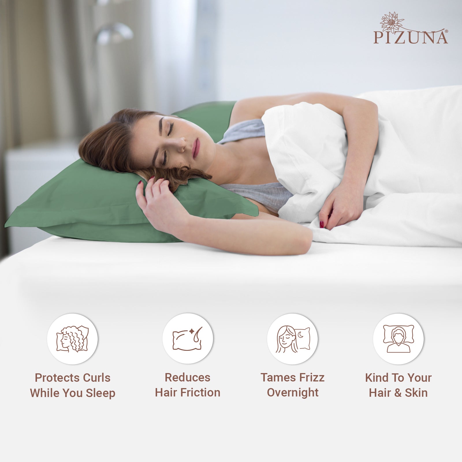 Pizuna 400 Thread Count 100% Natural Cotton Pillow Covers