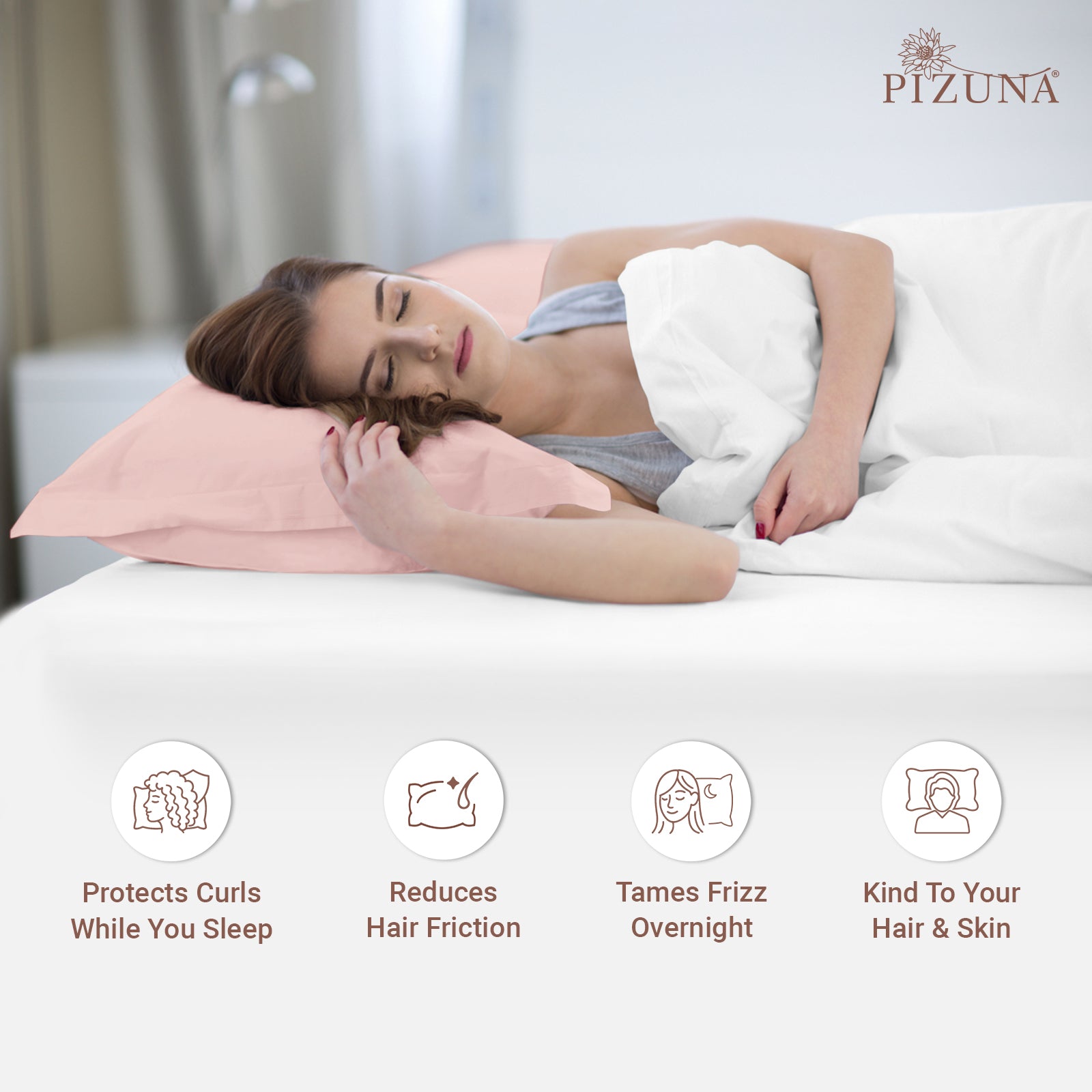 Pizuna 400 Thread Count 100% Natural Cotton Pillow Covers