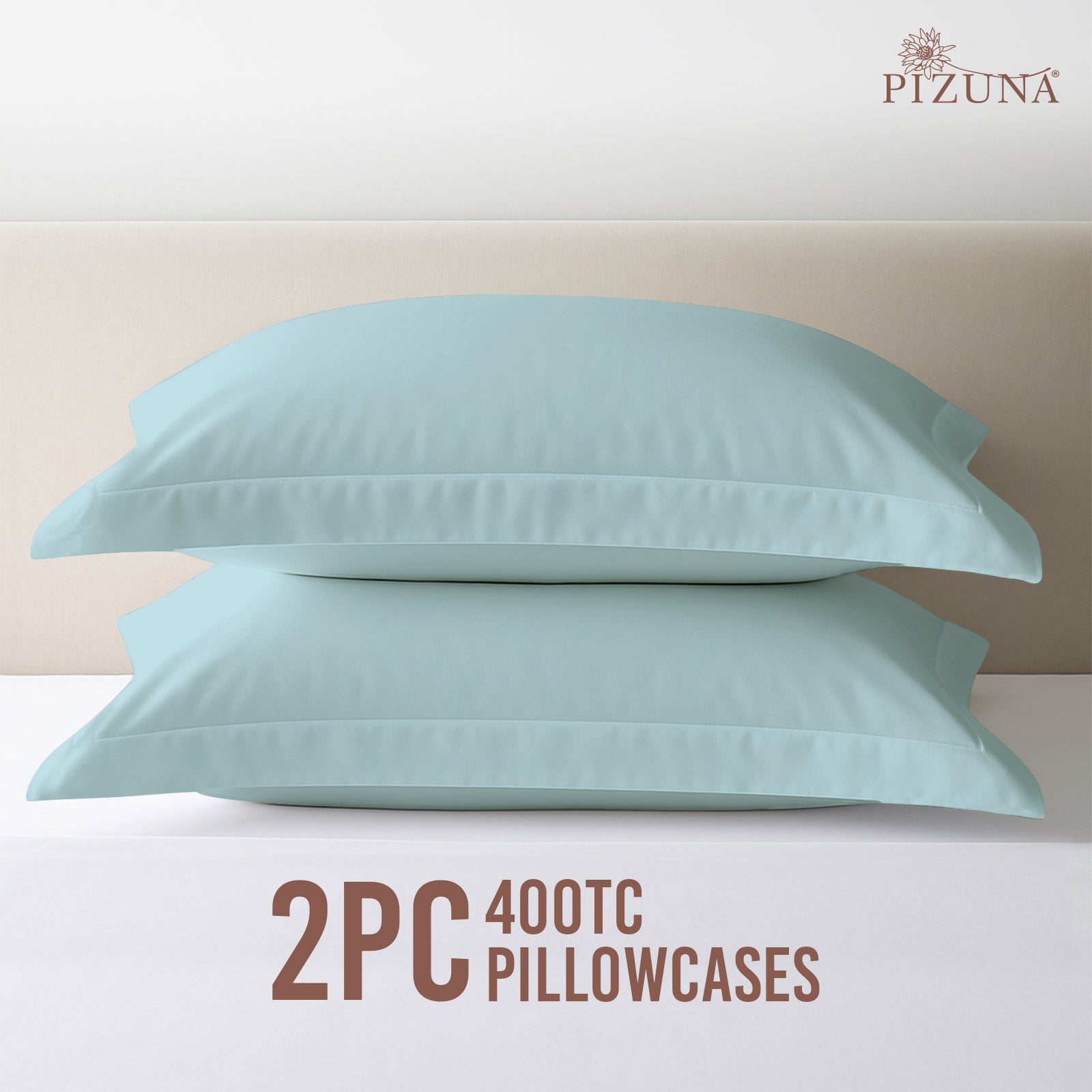 Pizuna 400 Thread Count 100% Natural Cotton Pillow Covers