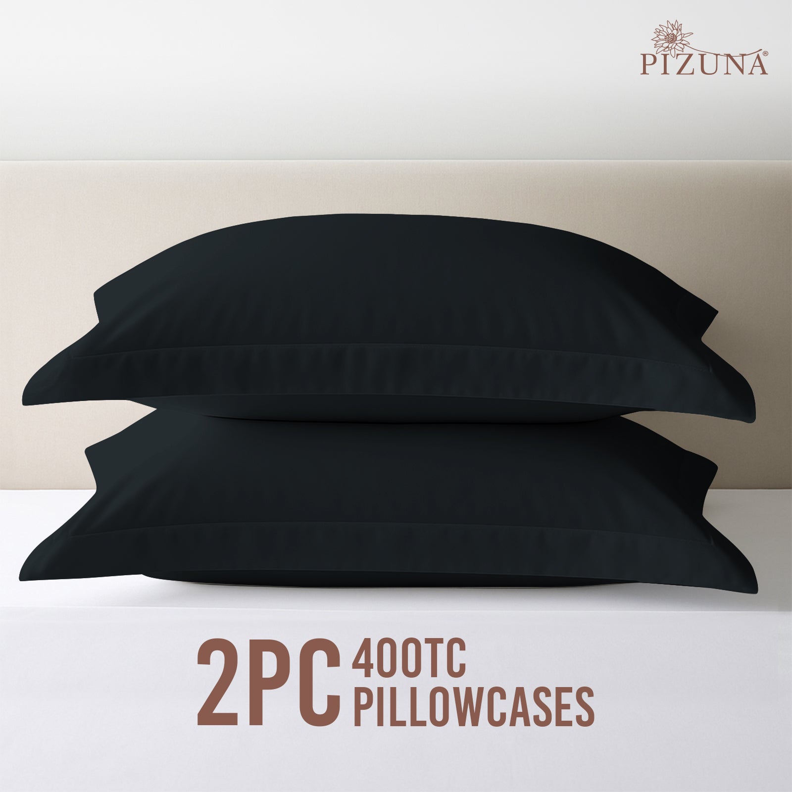 Pizuna 400 Thread Count 100% Natural Cotton Pillow Covers