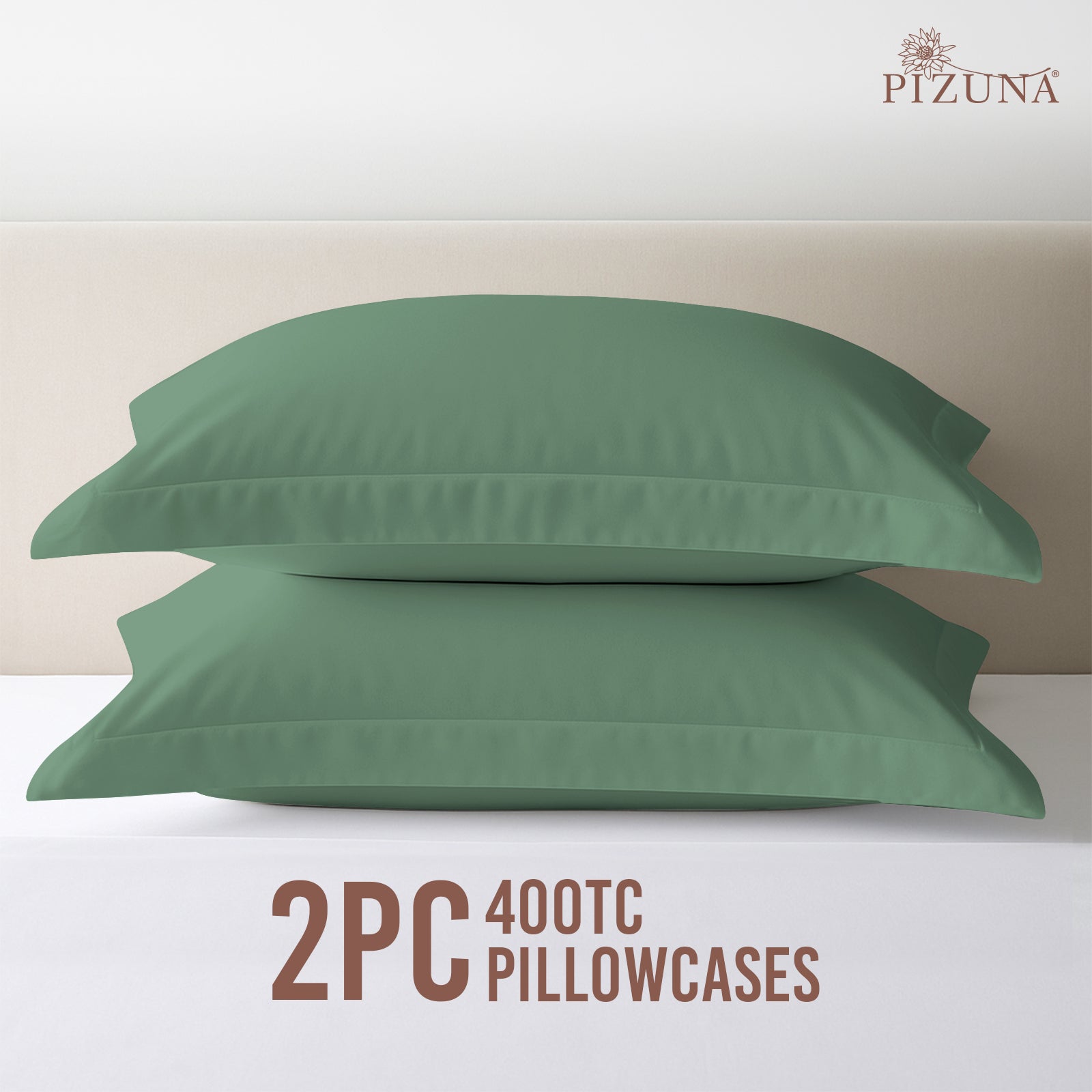 Pizuna 400 Thread Count 100% Natural Cotton Pillow Covers