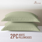 Pizuna 400 Thread Count 100% Natural Cotton Pillow Covers