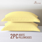 Pizuna 400 Thread Count 100% Natural Cotton Pillow Covers