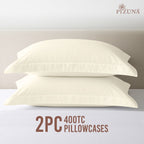 Pizuna 400 Thread Count 100% Natural Cotton Pillow Covers