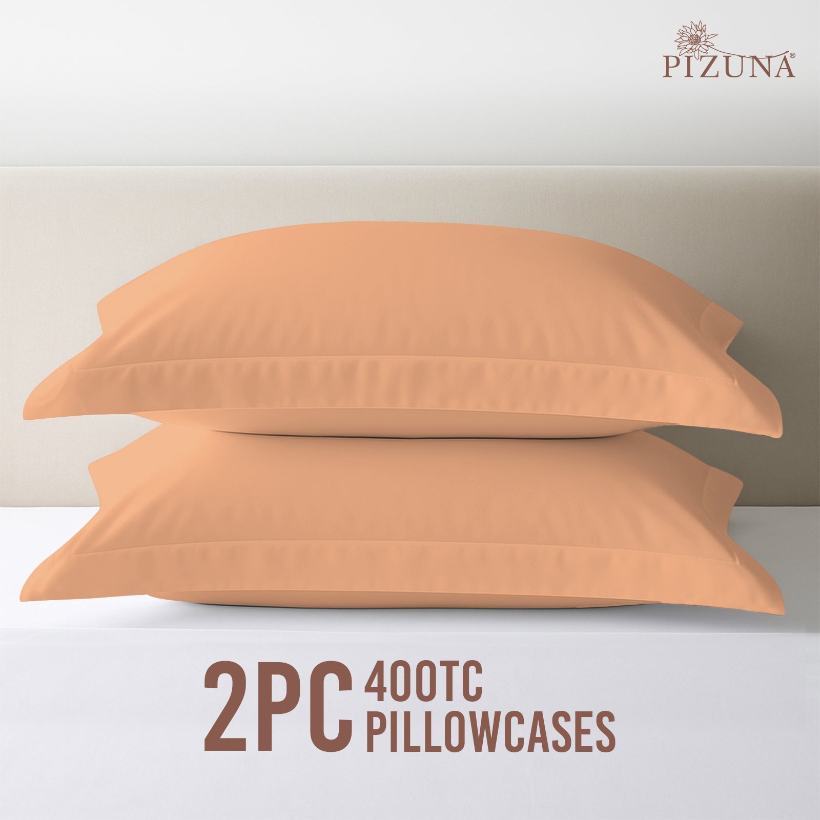 Pizuna 400 Thread Count 100% Natural Cotton Pillow Covers