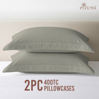 Pizuna 400 Thread Count 100% Natural Cotton Pillow Covers