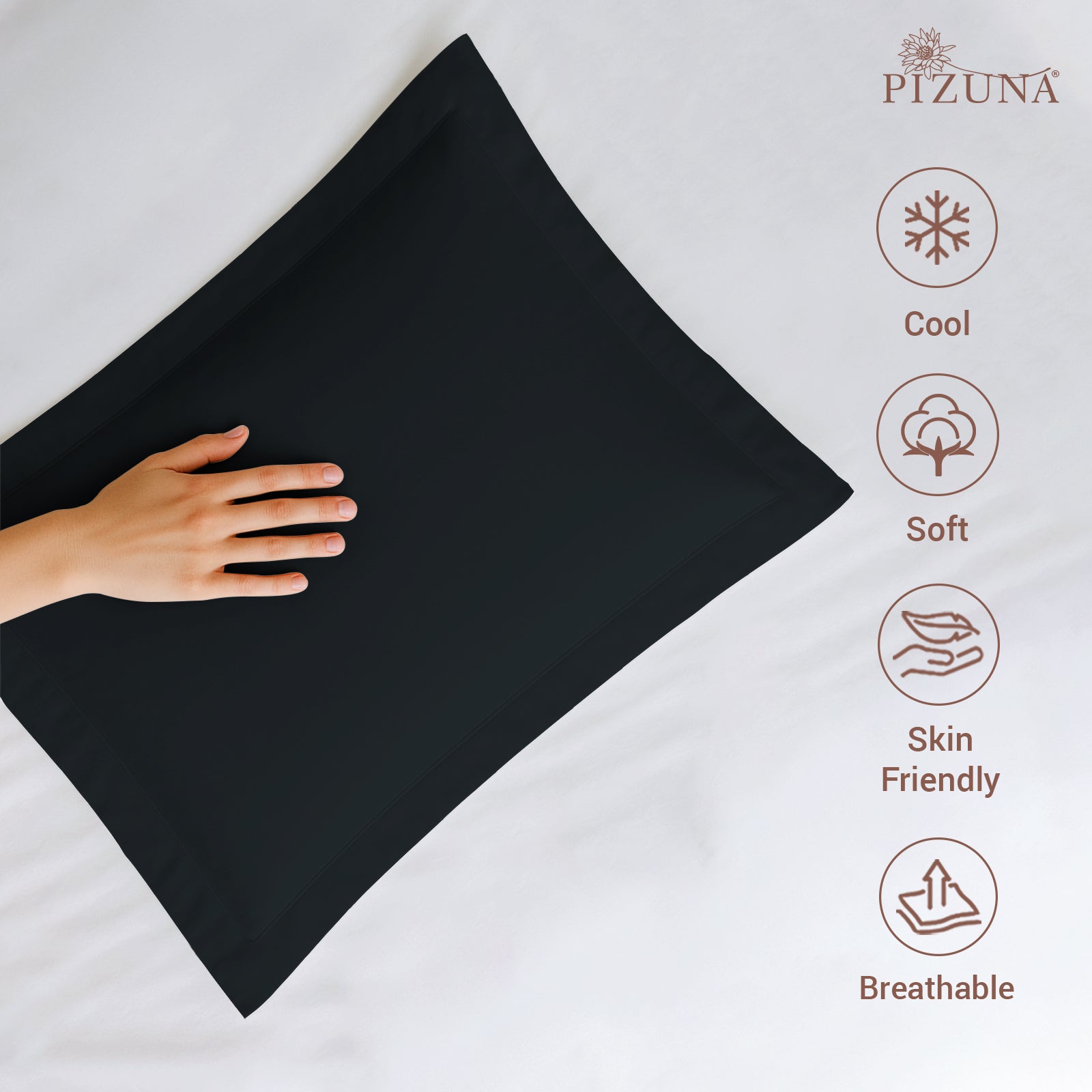 Pizuna 400 Thread Count 100% Natural Cotton Pillow Covers