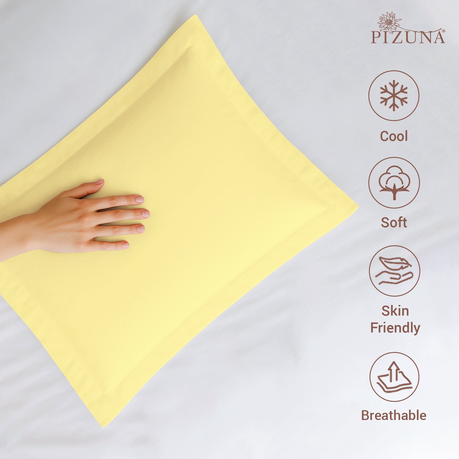 Pizuna 400 Thread Count 100% Natural Cotton Pillow Covers