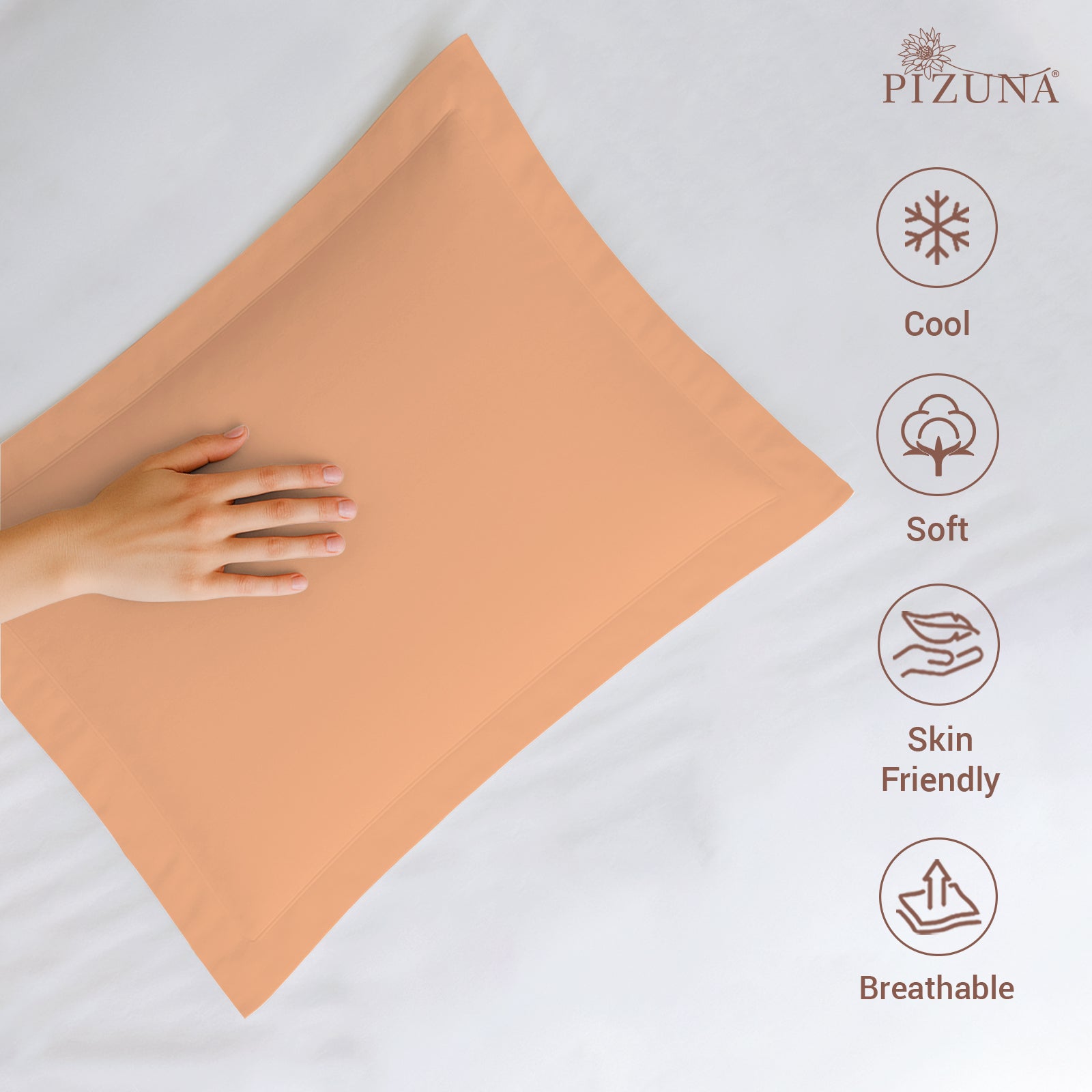 Pizuna 400 Thread Count 100% Natural Cotton Pillow Covers