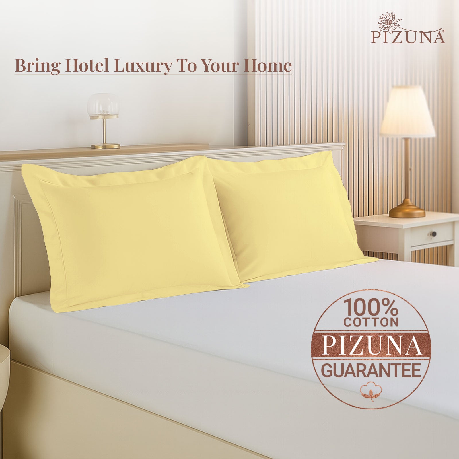 Pizuna 400 Thread Count 100% Natural Cotton Pillow Covers