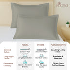 Pizuna 400 Thread Count 100% Natural Cotton Pillow Covers